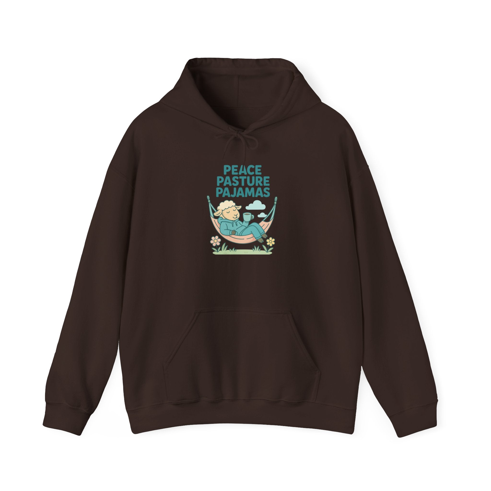 Peace Pasture Pajamas (Male Sheep) – Graphic Hoodie