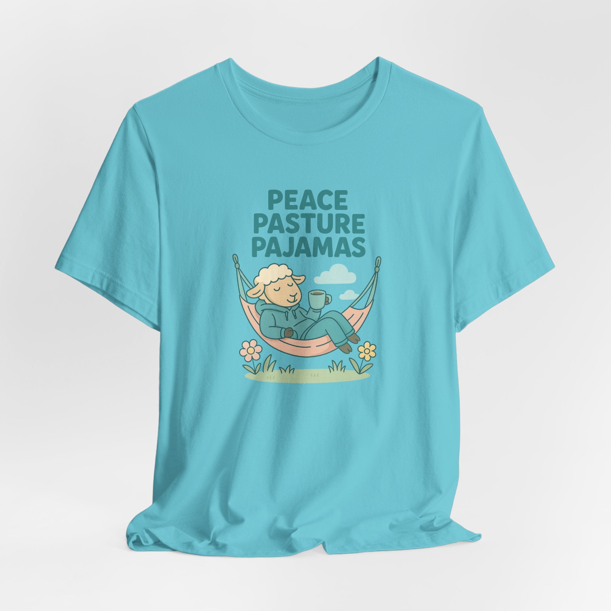Peace Pasture Pajamas (Male Sheep) – Graphic T-Shirt