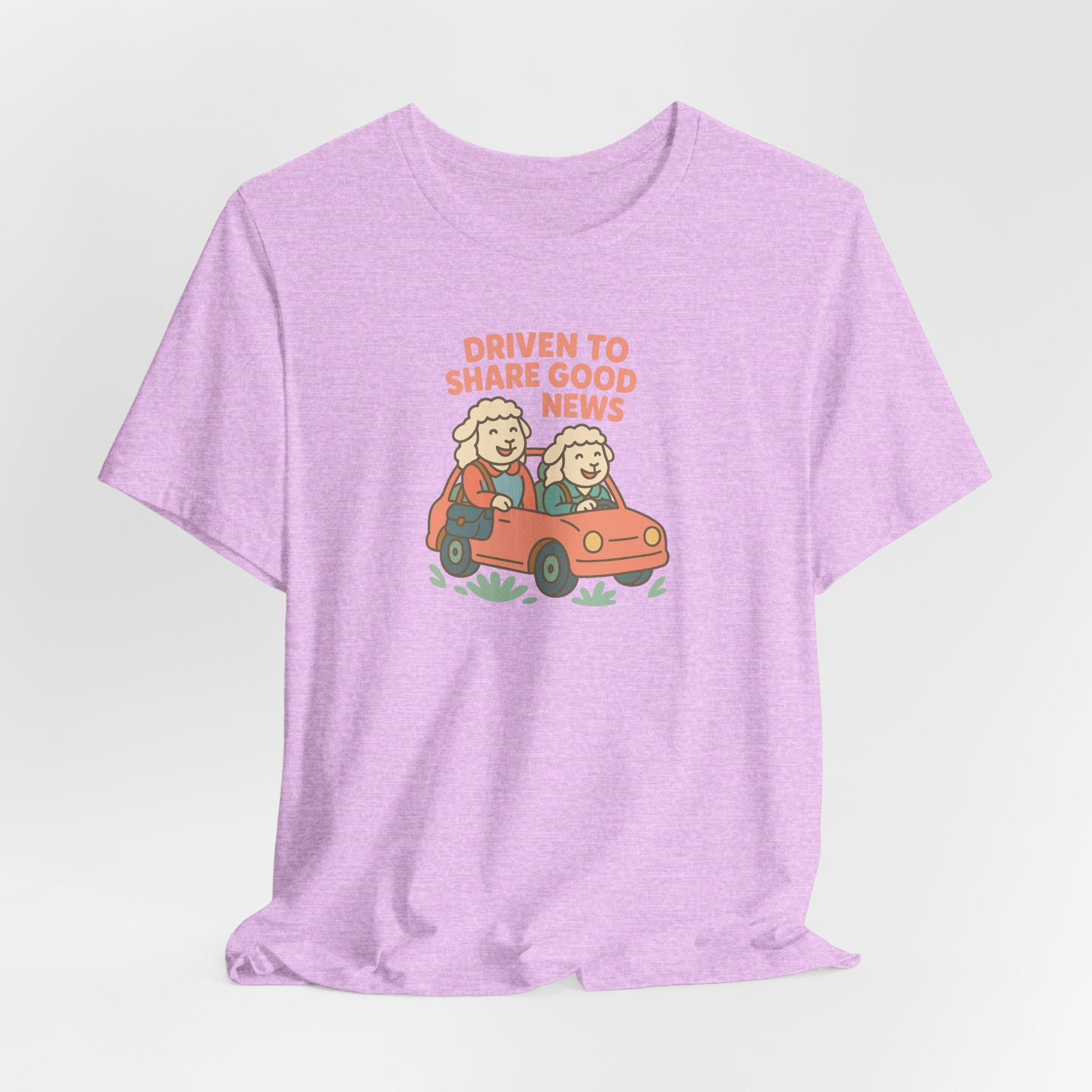 Driven to Share Good News (Two Female Sheep) – Graphic T-Shirt