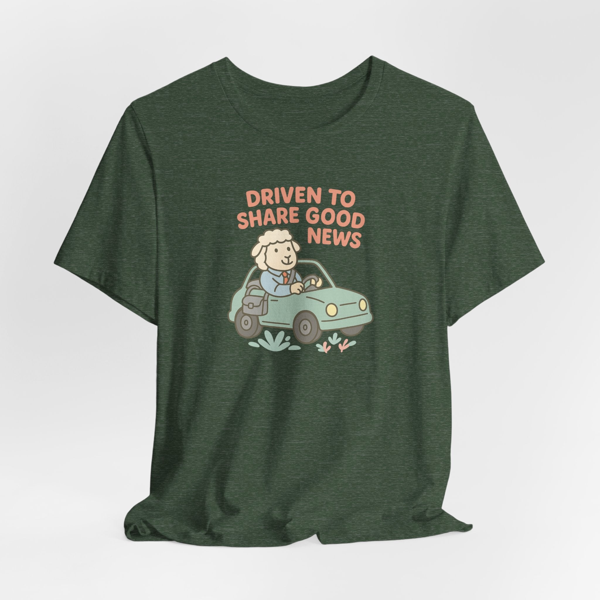 Driven to Share Good News (Male Sheep Alone) – Graphic T-Shirt
