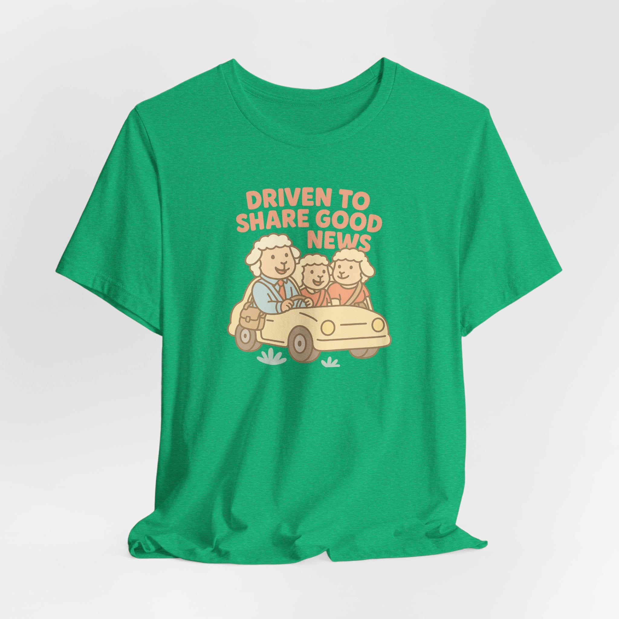 Driven to Share Good News (A Couple and a Friend) – Graphic T-Shirt