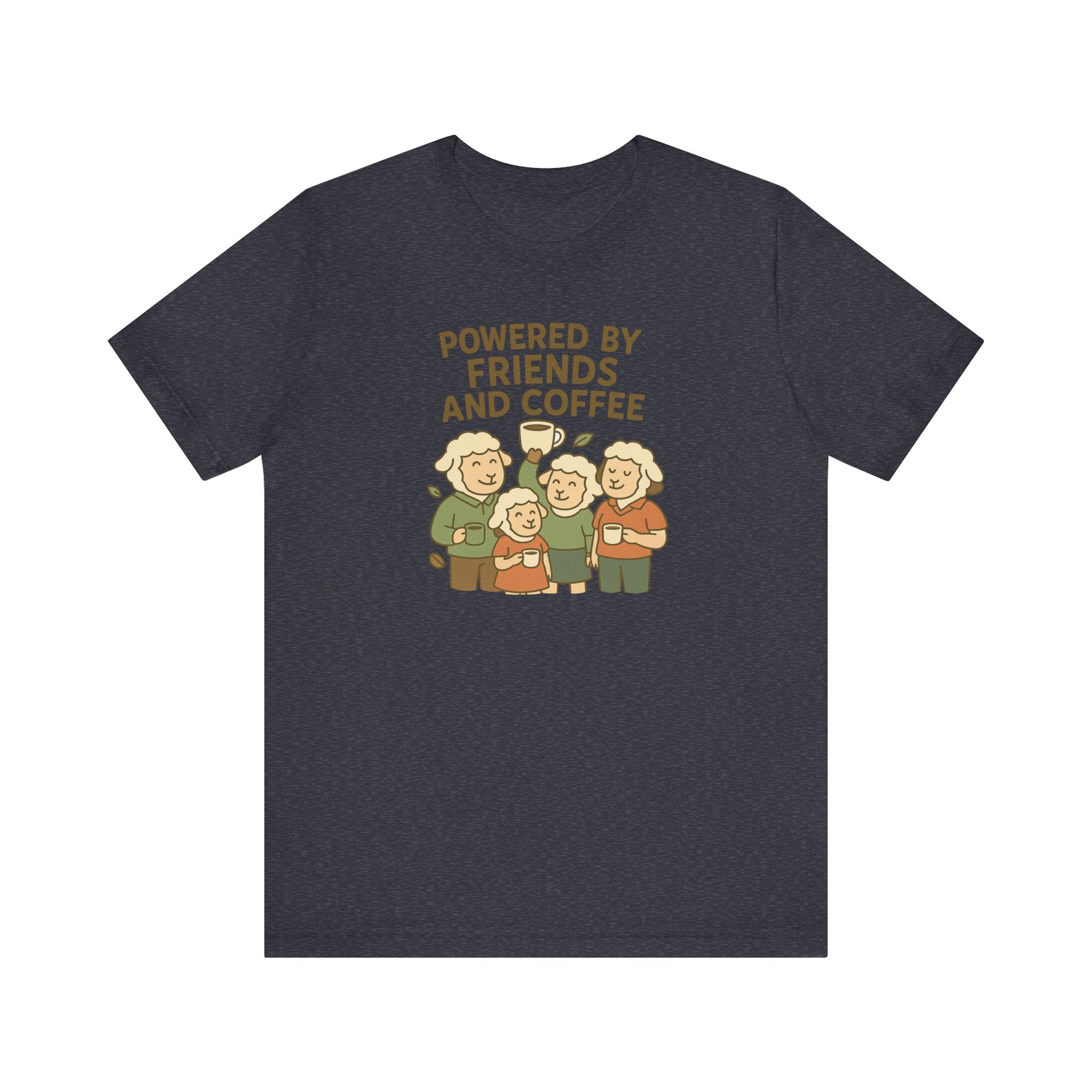 Powered by Friends and Coffee – Graphic T-Shirt