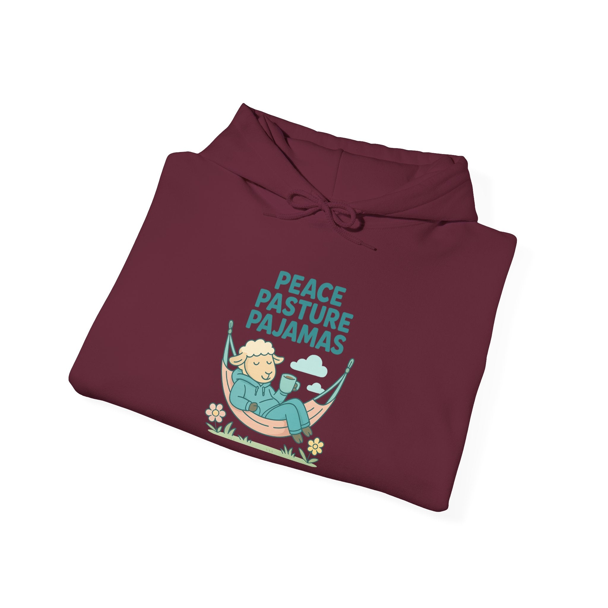 Peace Pasture Pajamas (Male Sheep) – Graphic Hoodie