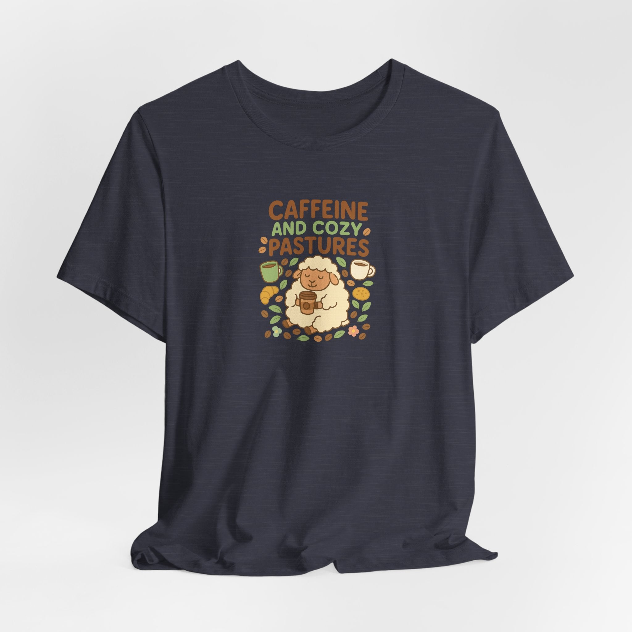Caffeine and Cozy Pastures – Graphic T-Shirt