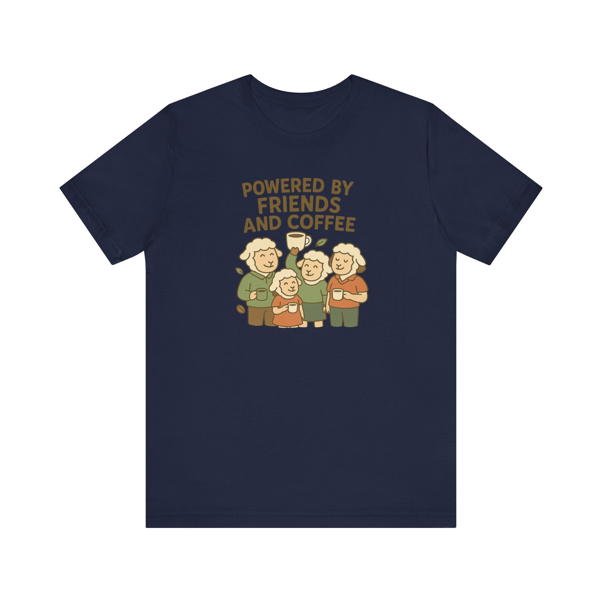 Powered by Friends and Coffee – Graphic T-Shirt