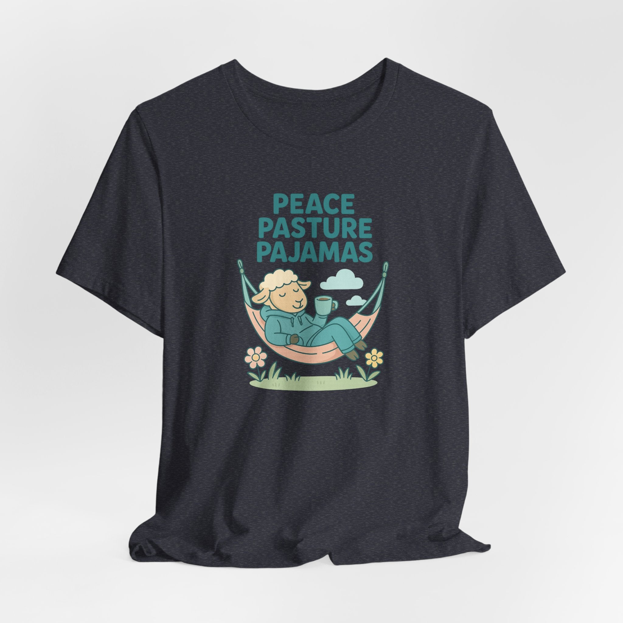 Peace Pasture Pajamas (Male Sheep) – Graphic T-Shirt