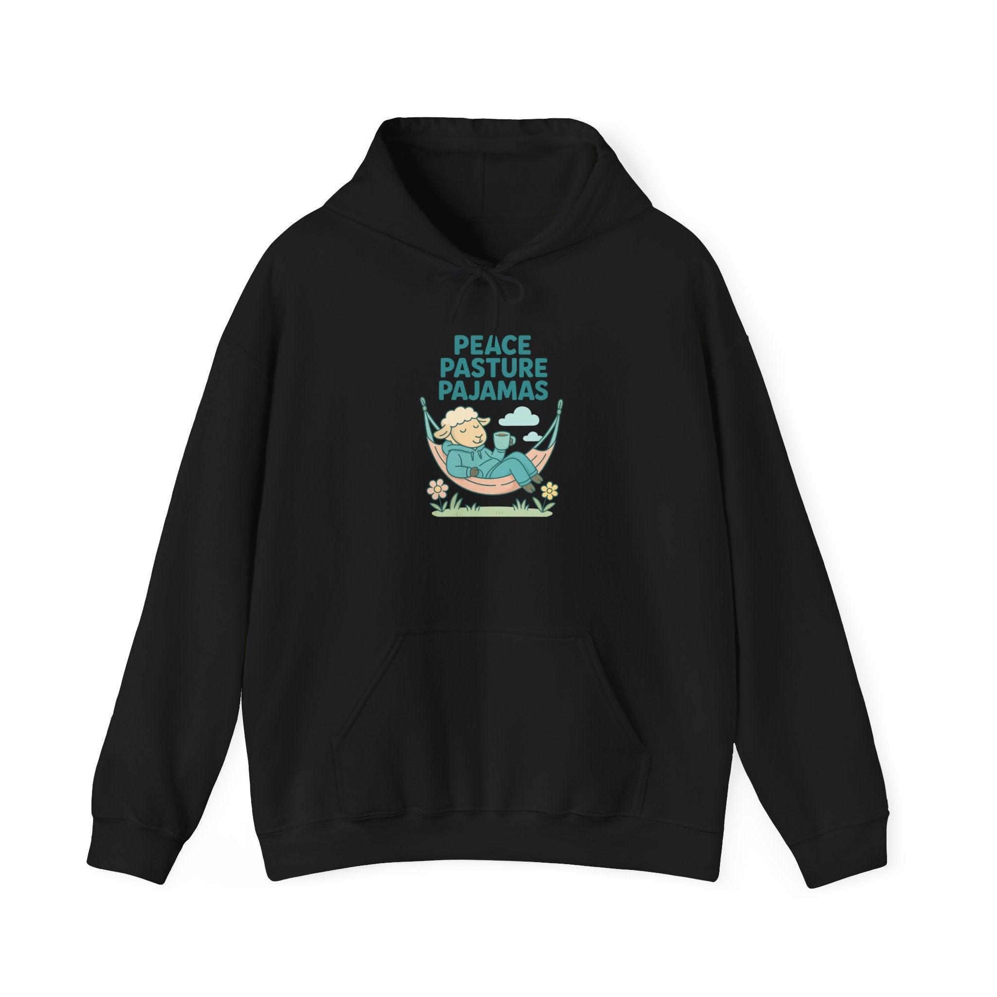 Peace Pasture Pajamas (Male Sheep) – Graphic Hoodie