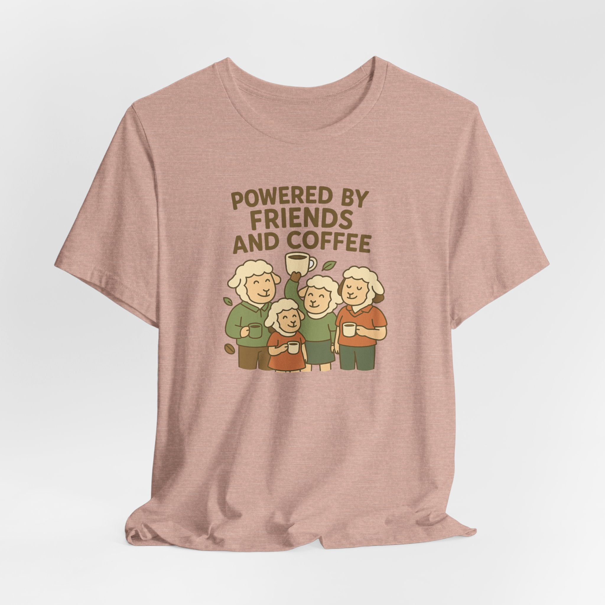 Powered by Friends and Coffee – Graphic T-Shirt