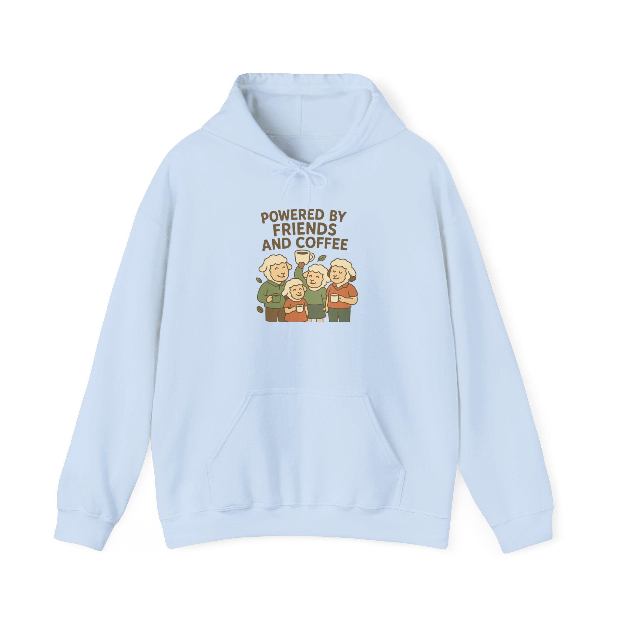 Powered by Friends and Coffee – Graphic Hoodie