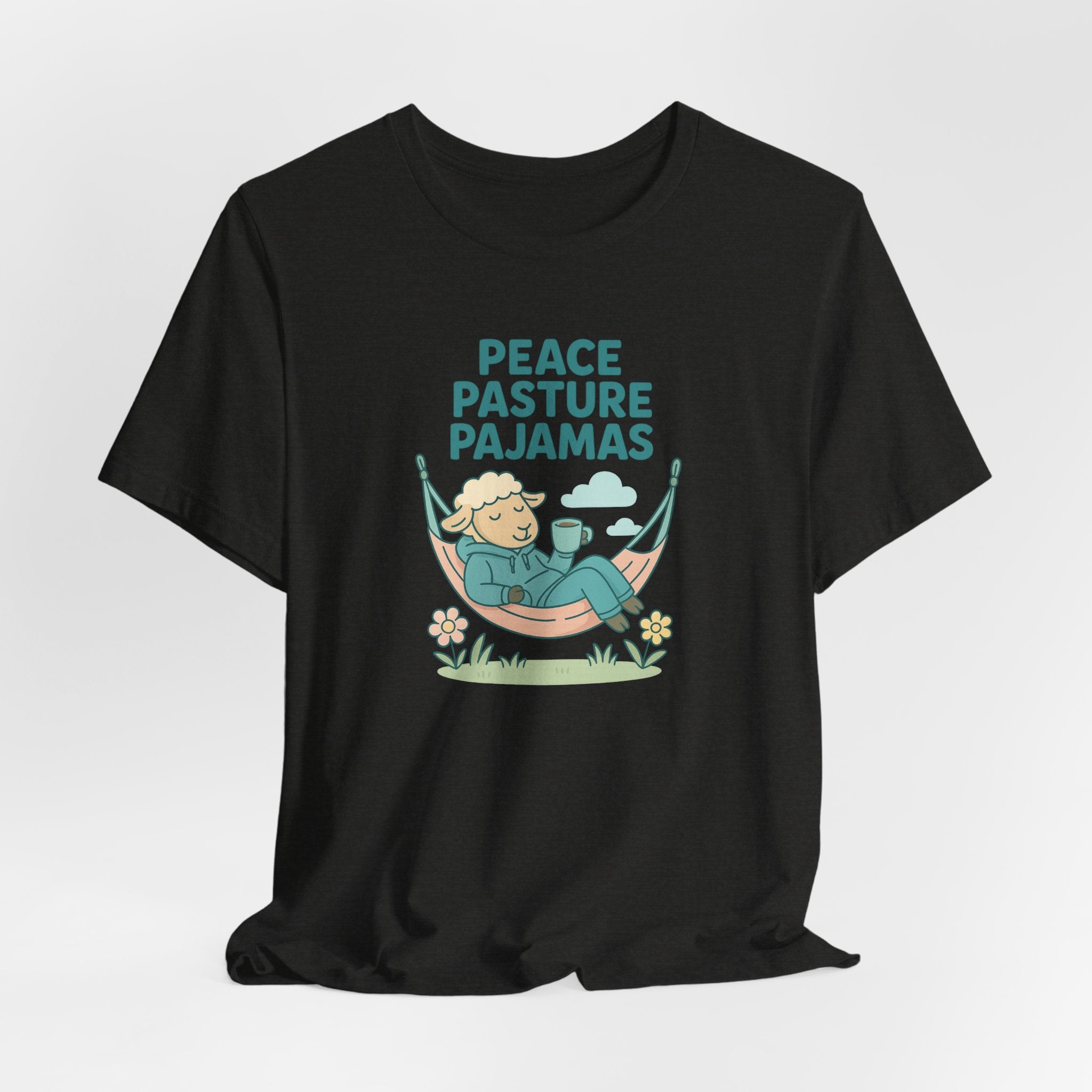 Peace Pasture Pajamas (Male Sheep) – Graphic T-Shirt