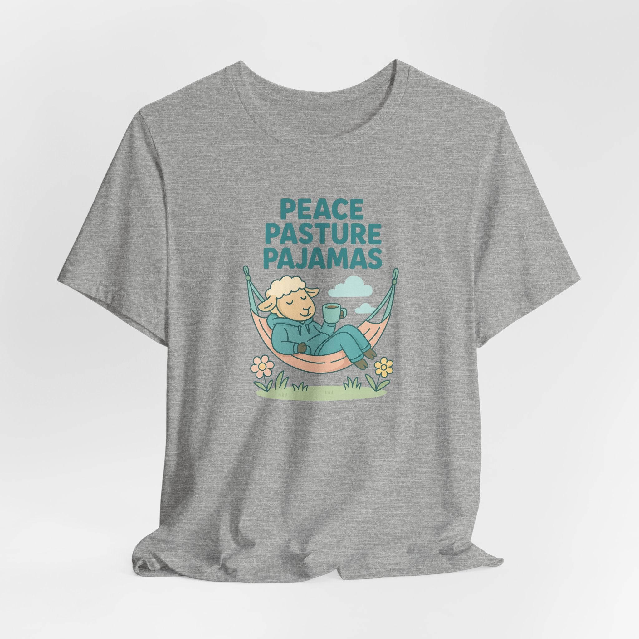 Peace Pasture Pajamas (Male Sheep) – Graphic T-Shirt