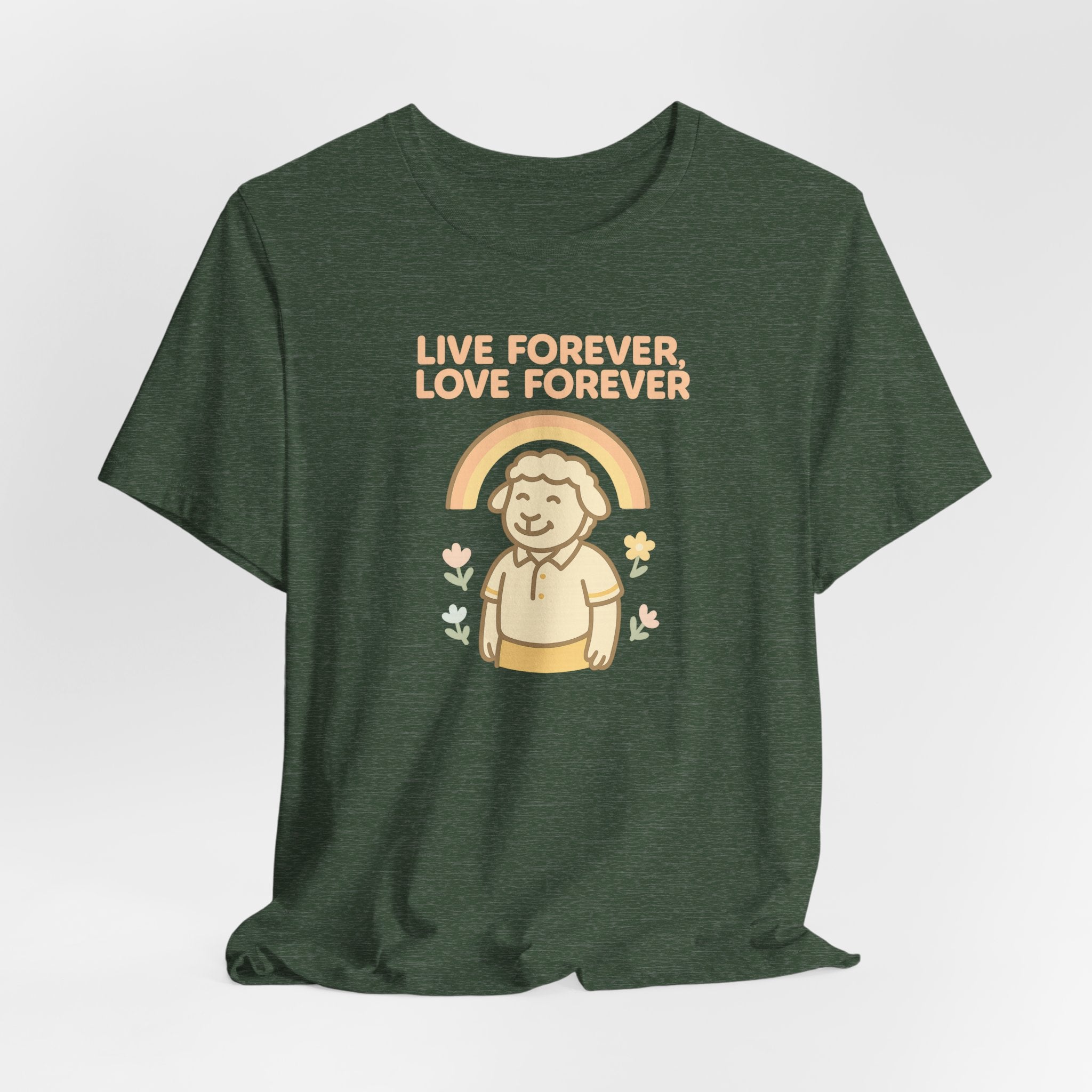 Live Forever Love Forever (Male Sheep) – Graphic T-Shirt
