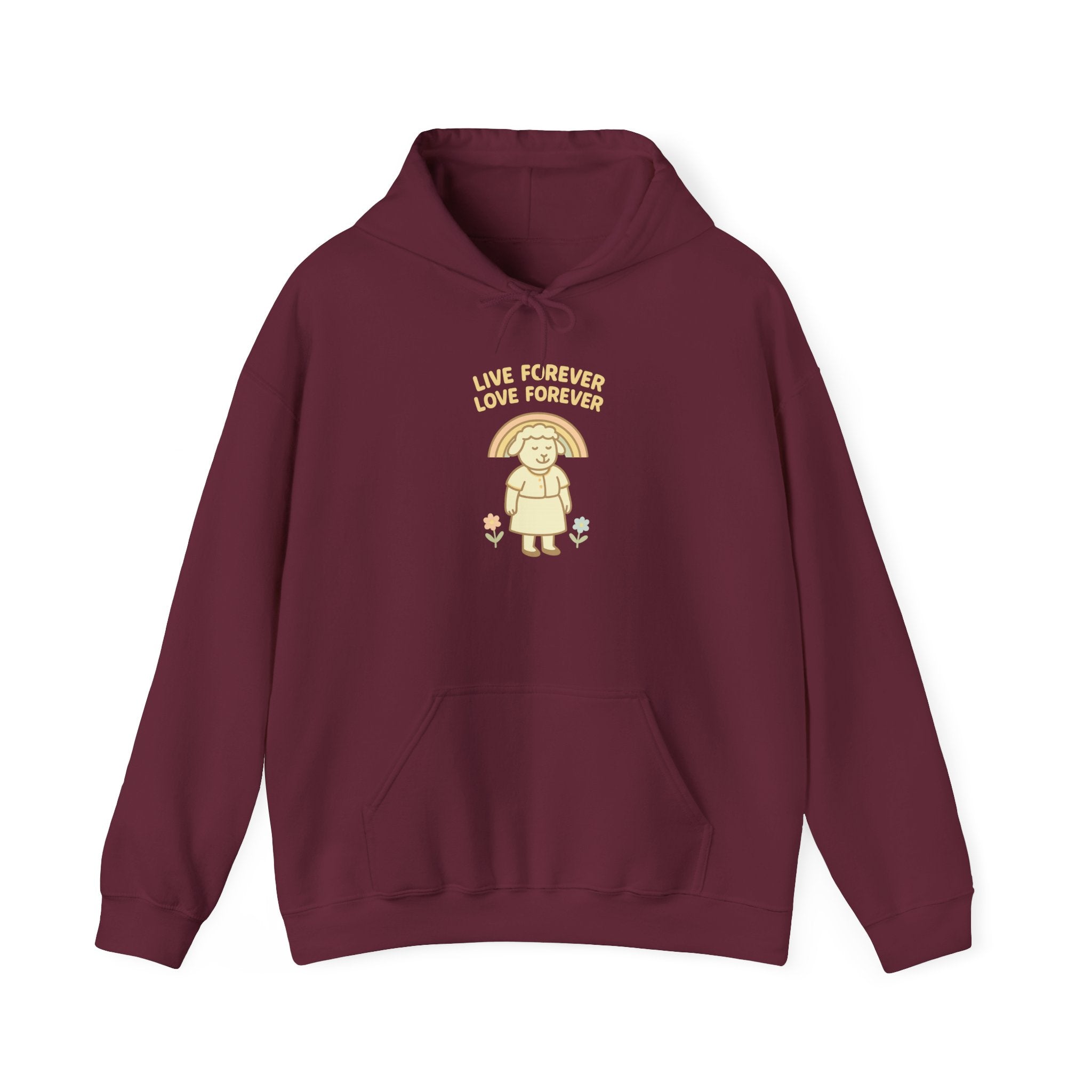 Live Forever Love Forever (Female Sheep) – Graphic Hoodie