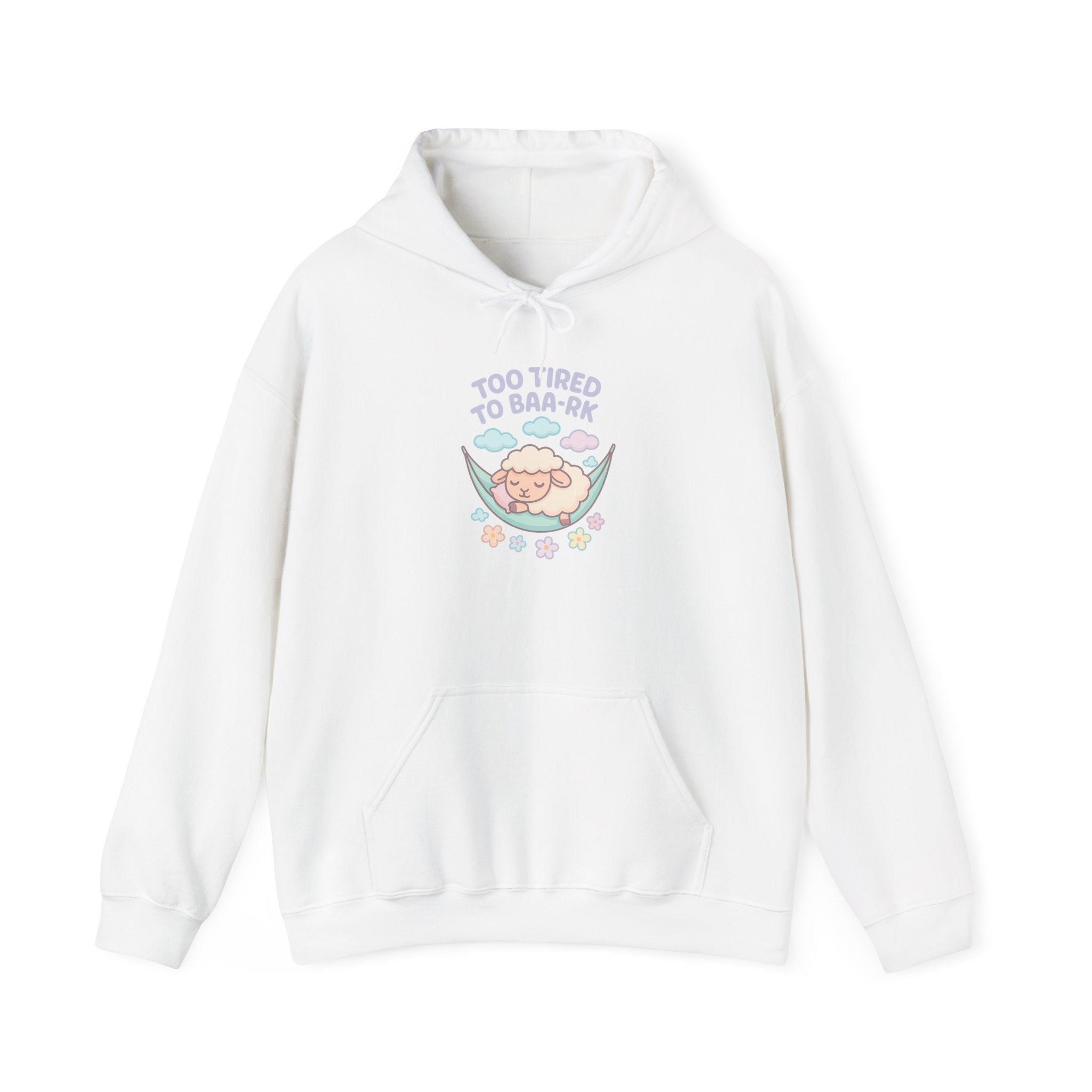 Too Tired to Baa-rk – Graphic Hoodie