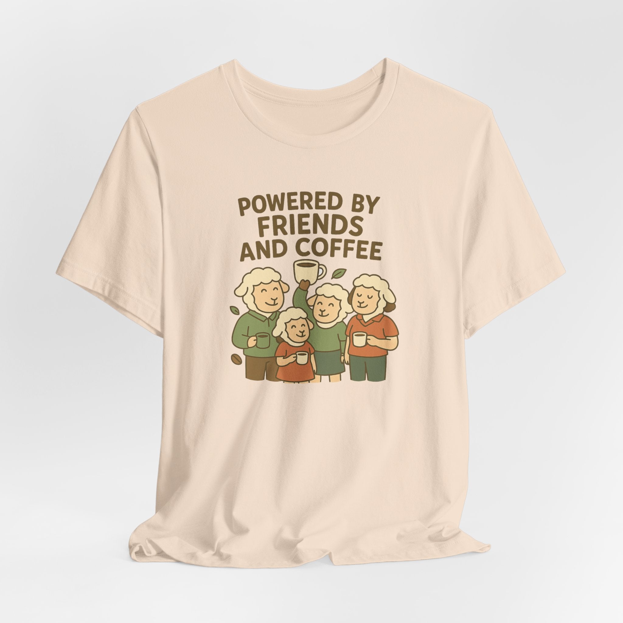 Powered by Friends and Coffee – Graphic T-Shirt
