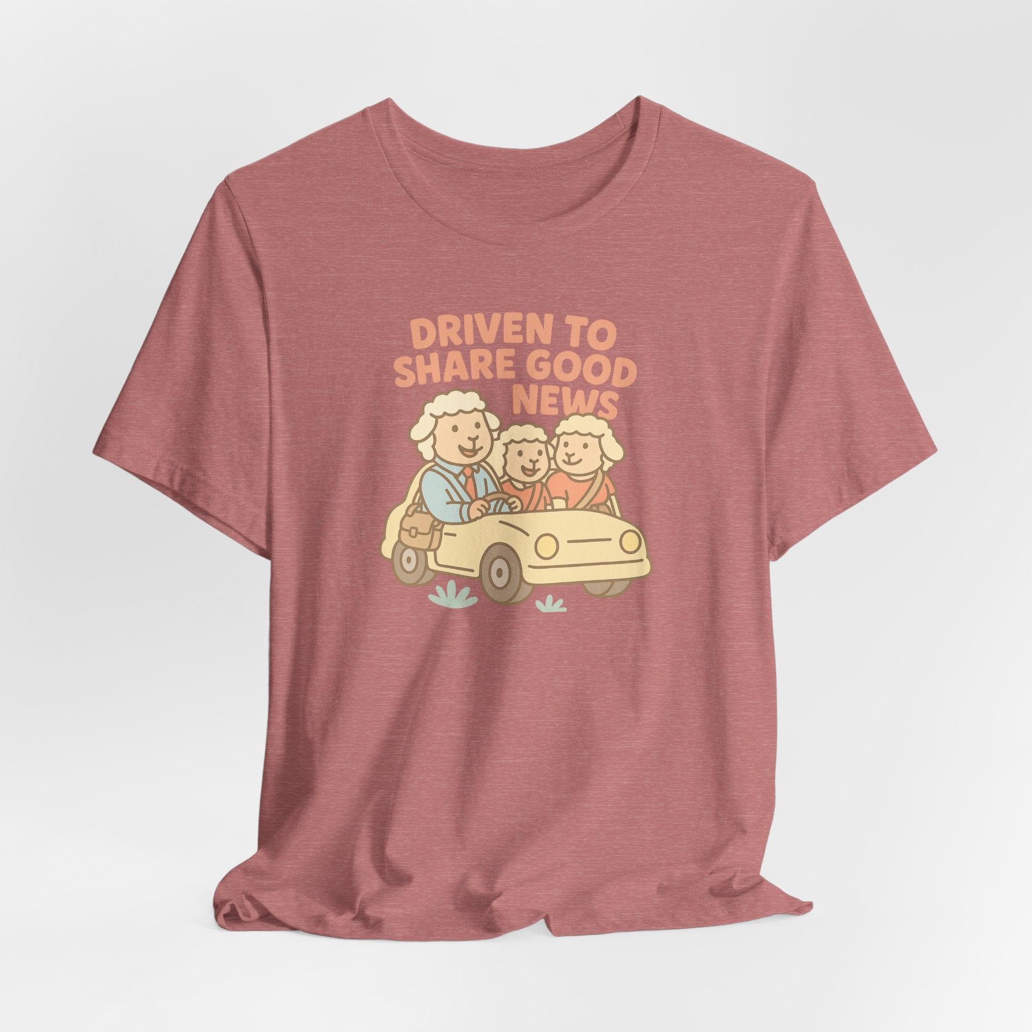 Driven to Share Good News (A Couple and a Friend) – Graphic T-Shirt