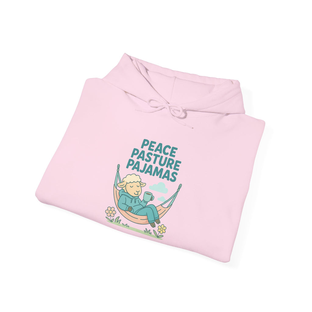 Peace Pasture Pajamas (Male Sheep) – Graphic Hoodie