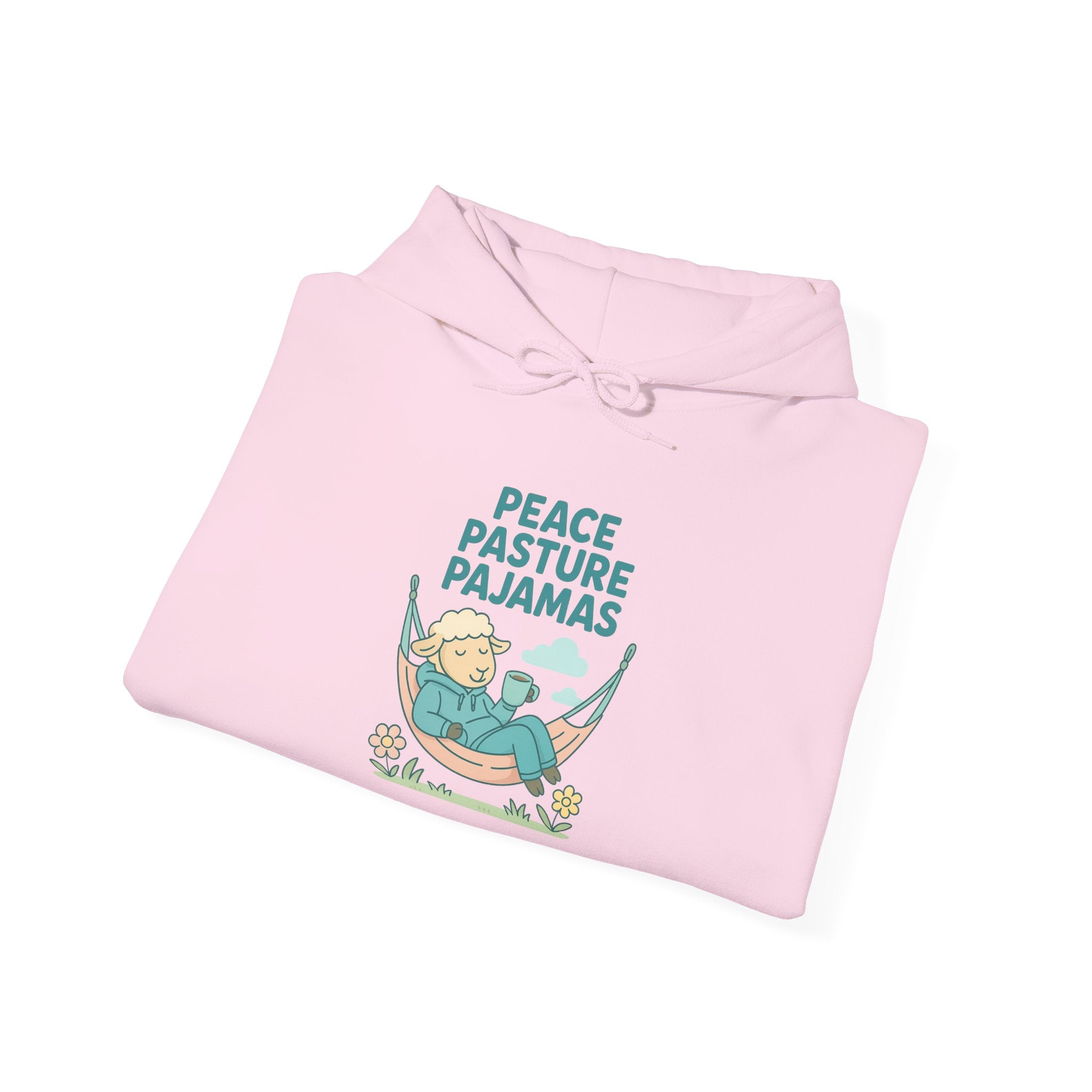Peace Pasture Pajamas (Male Sheep) – Graphic Hoodie