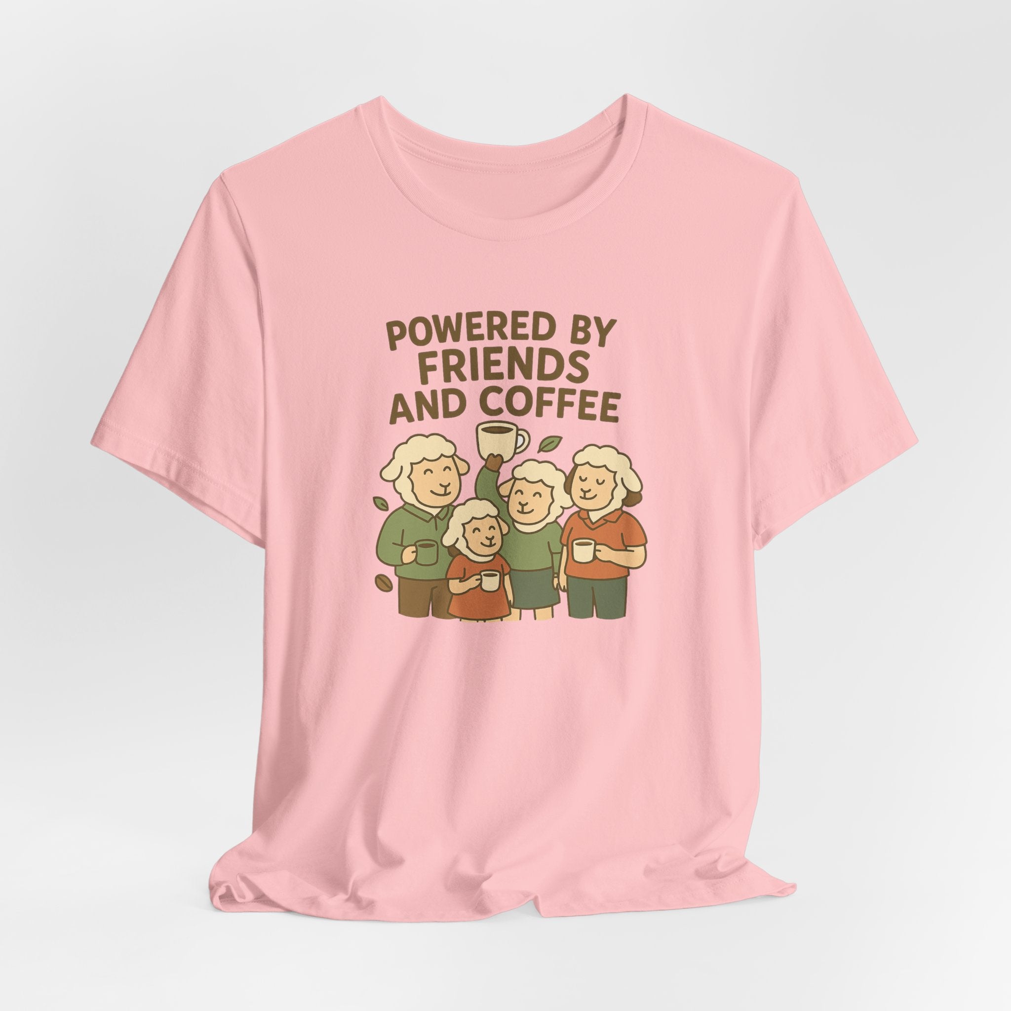 Powered by Friends and Coffee – Graphic T-Shirt