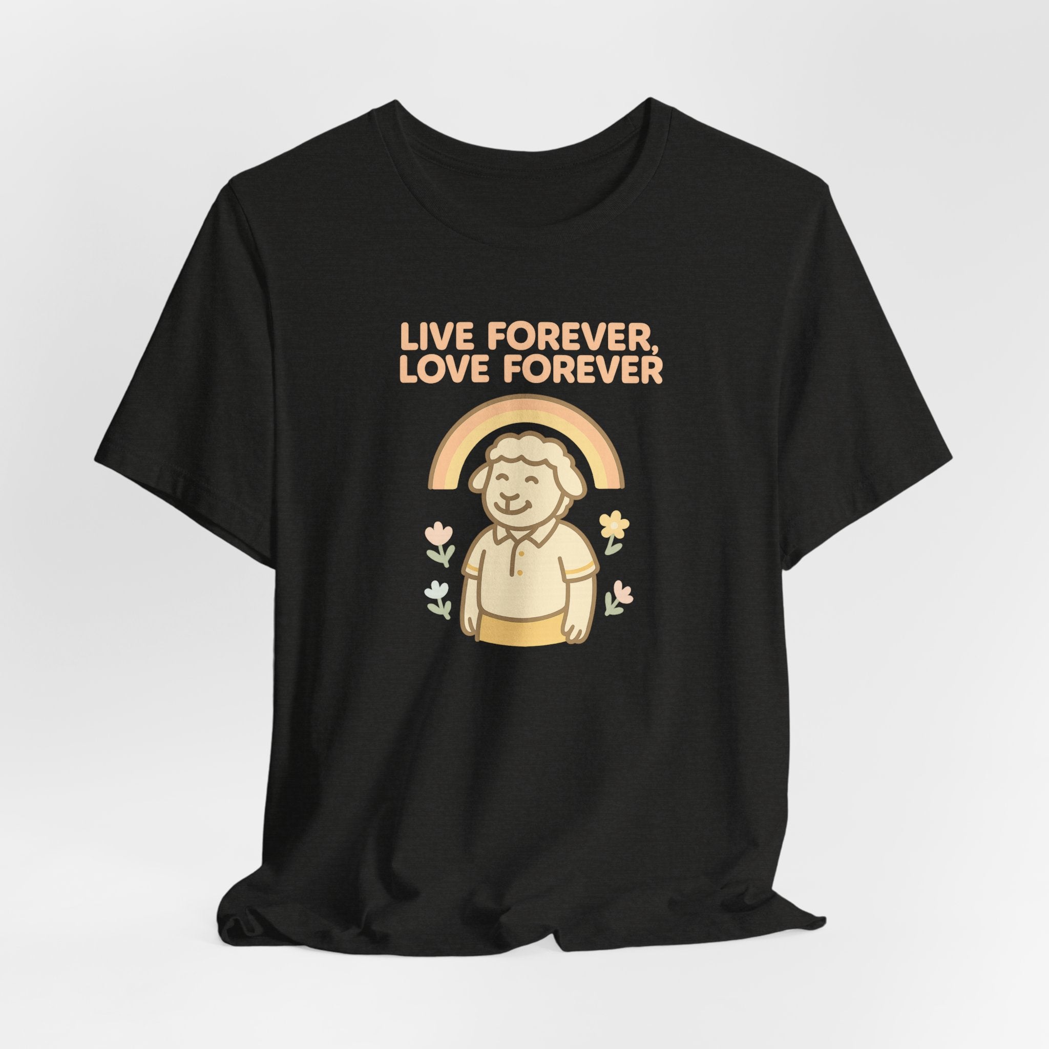 Live Forever Love Forever (Male Sheep) – Graphic T-Shirt