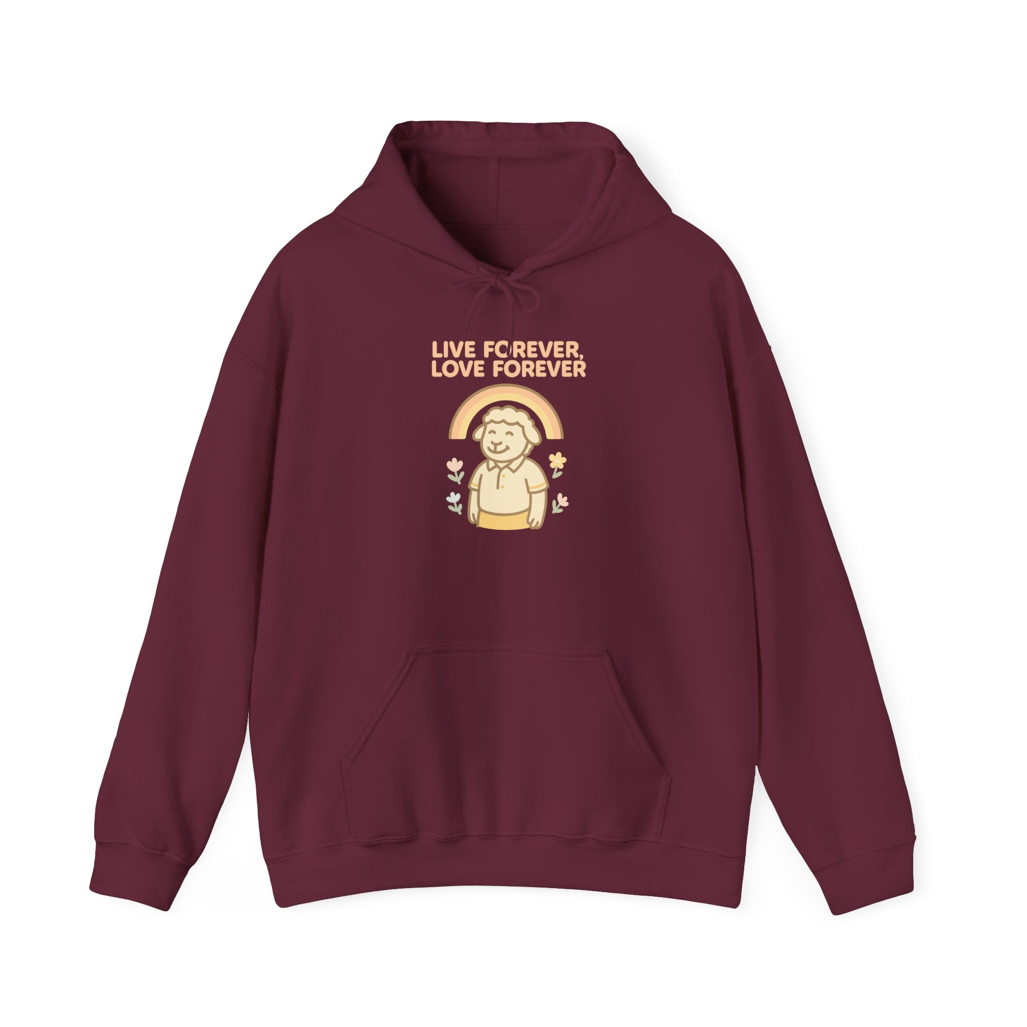 Live Forever Love Forever (Male Sheep) – Graphic Hoodie