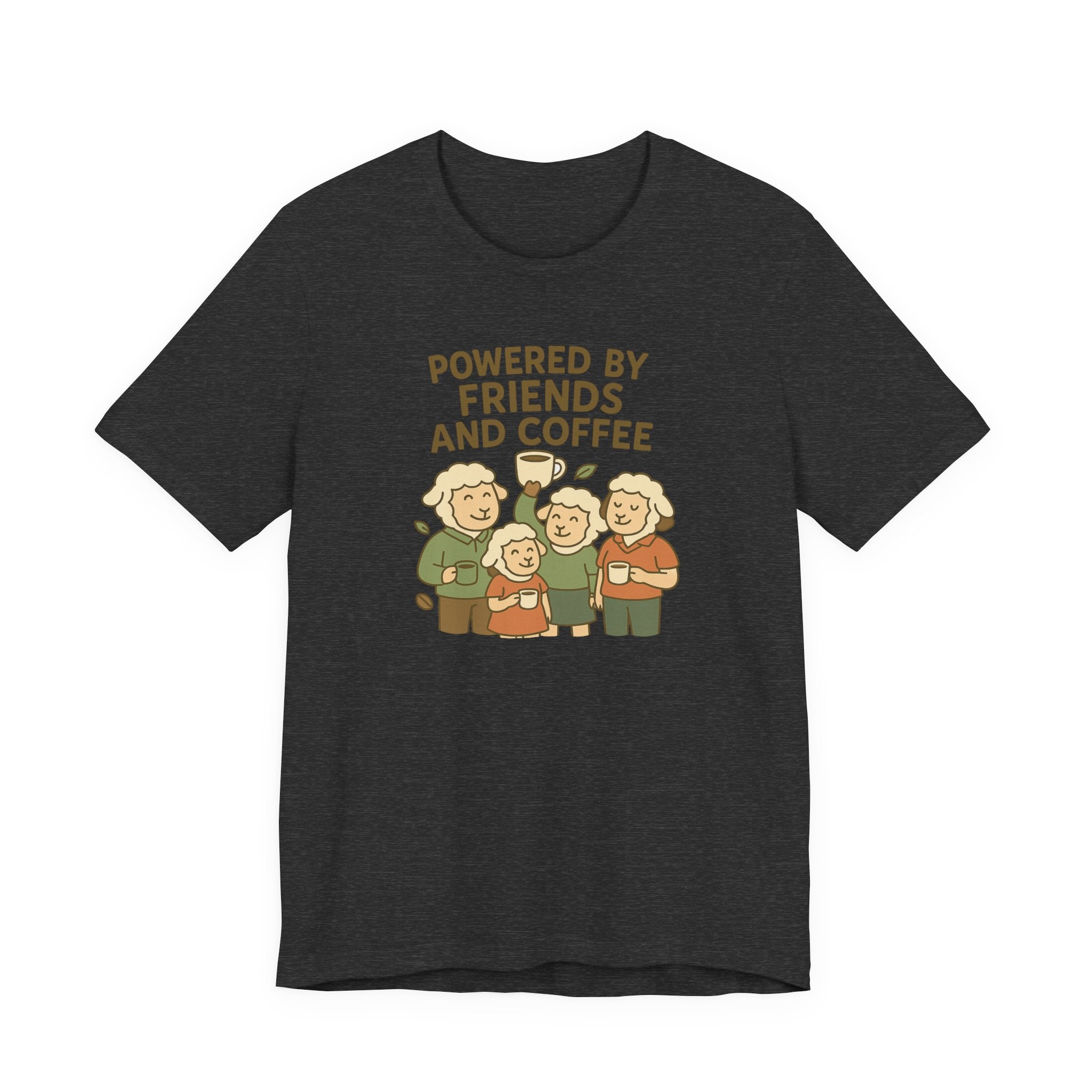 Powered by Friends and Coffee – Graphic T-Shirt