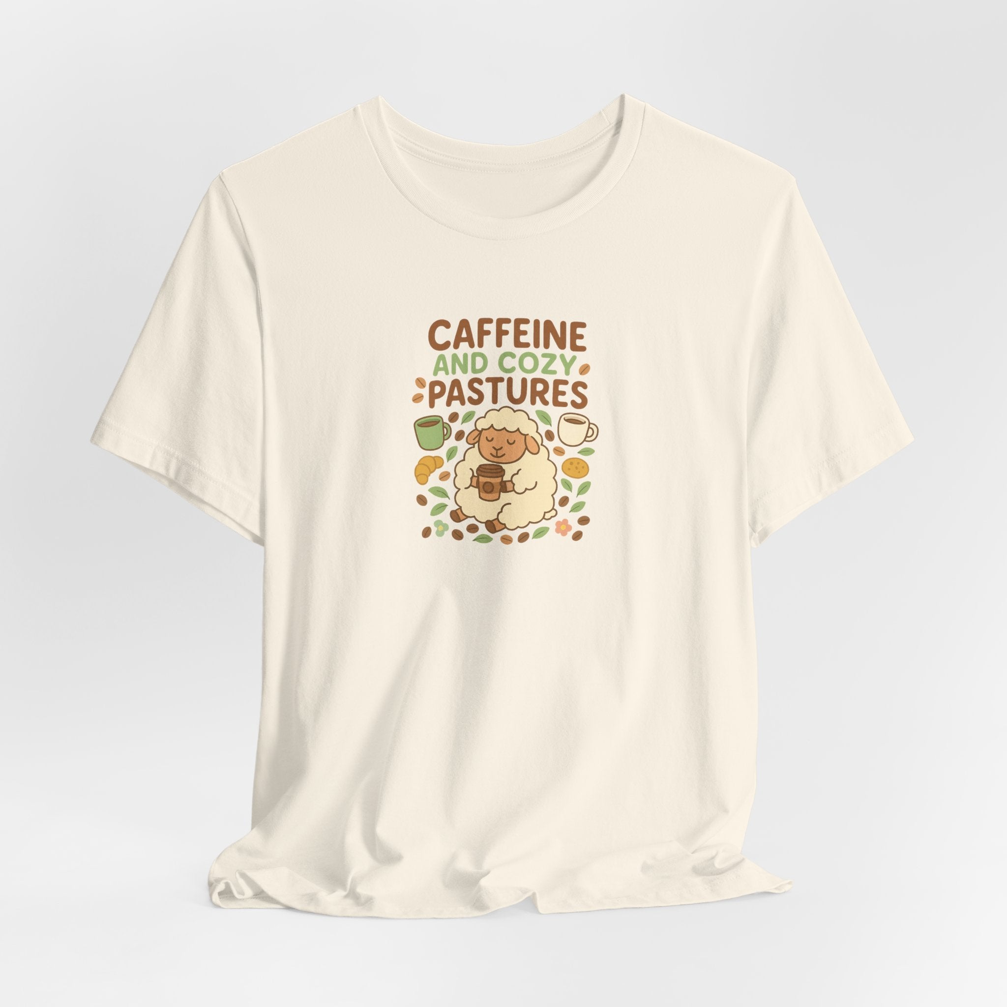 Caffeine and Cozy Pastures – Graphic T-Shirt