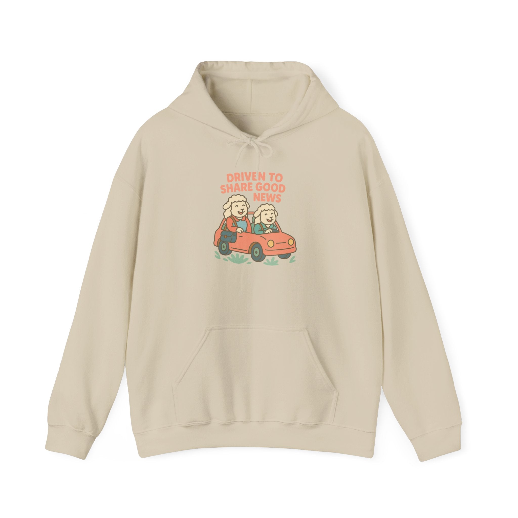 Driven to Share Good News (Two Female Sheep) – Graphic Hoodie