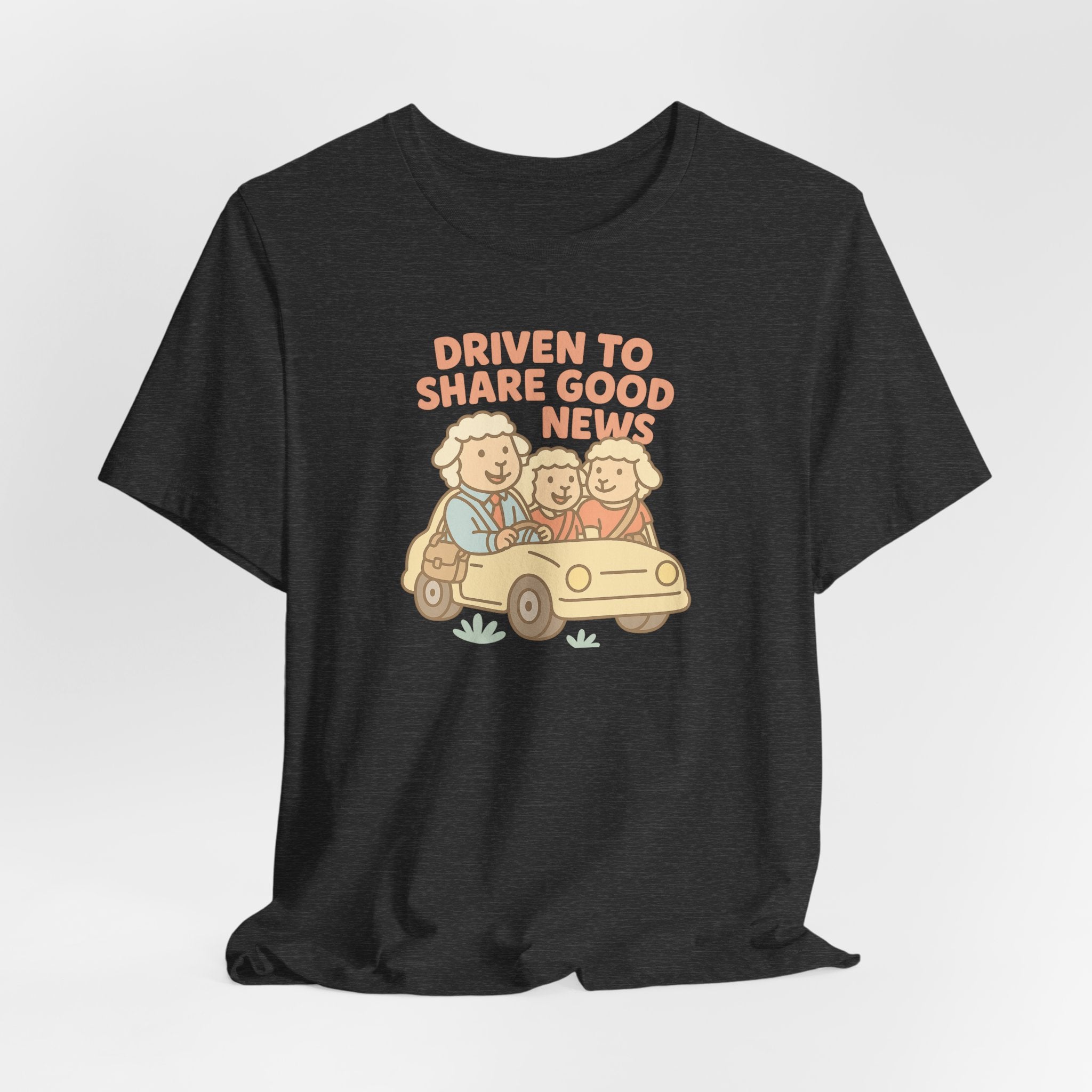 Driven to Share Good News (A Couple and a Friend) – Graphic T-Shirt