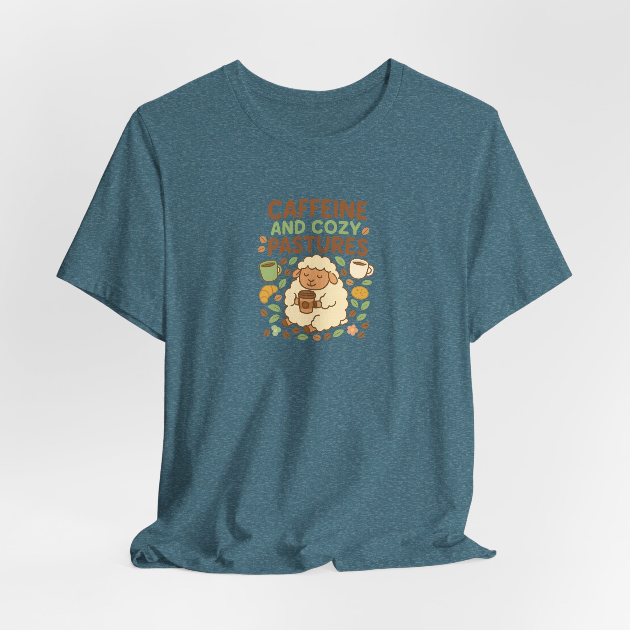 Caffeine and Cozy Pastures – Graphic T-Shirt