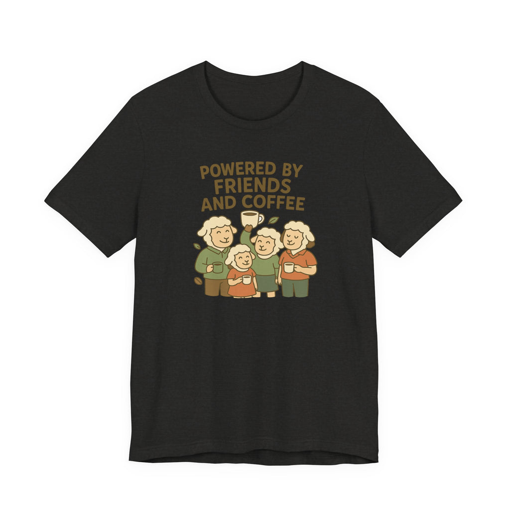 Powered by Friends and Coffee – Graphic T-Shirt