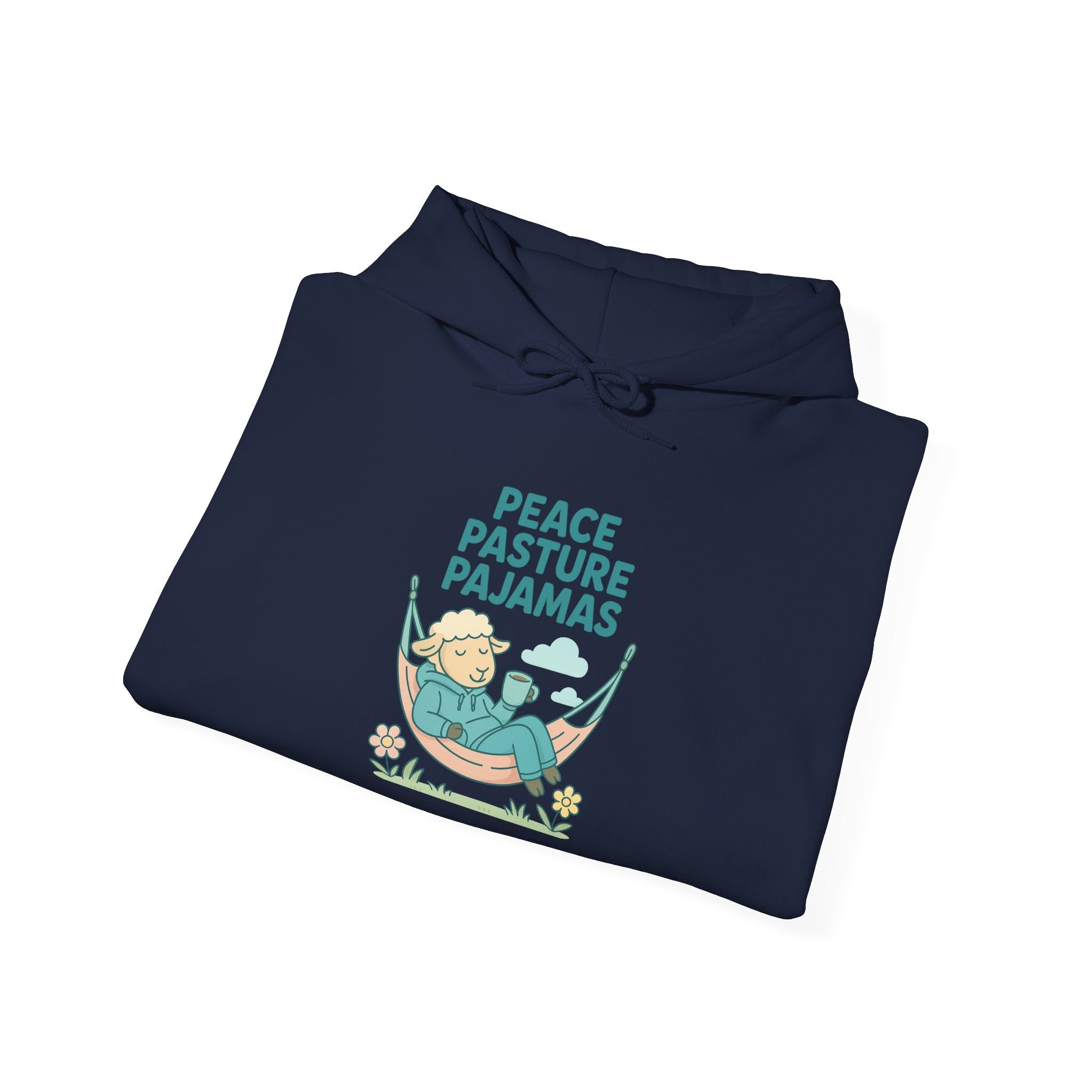 Peace Pasture Pajamas (Male Sheep) – Graphic Hoodie