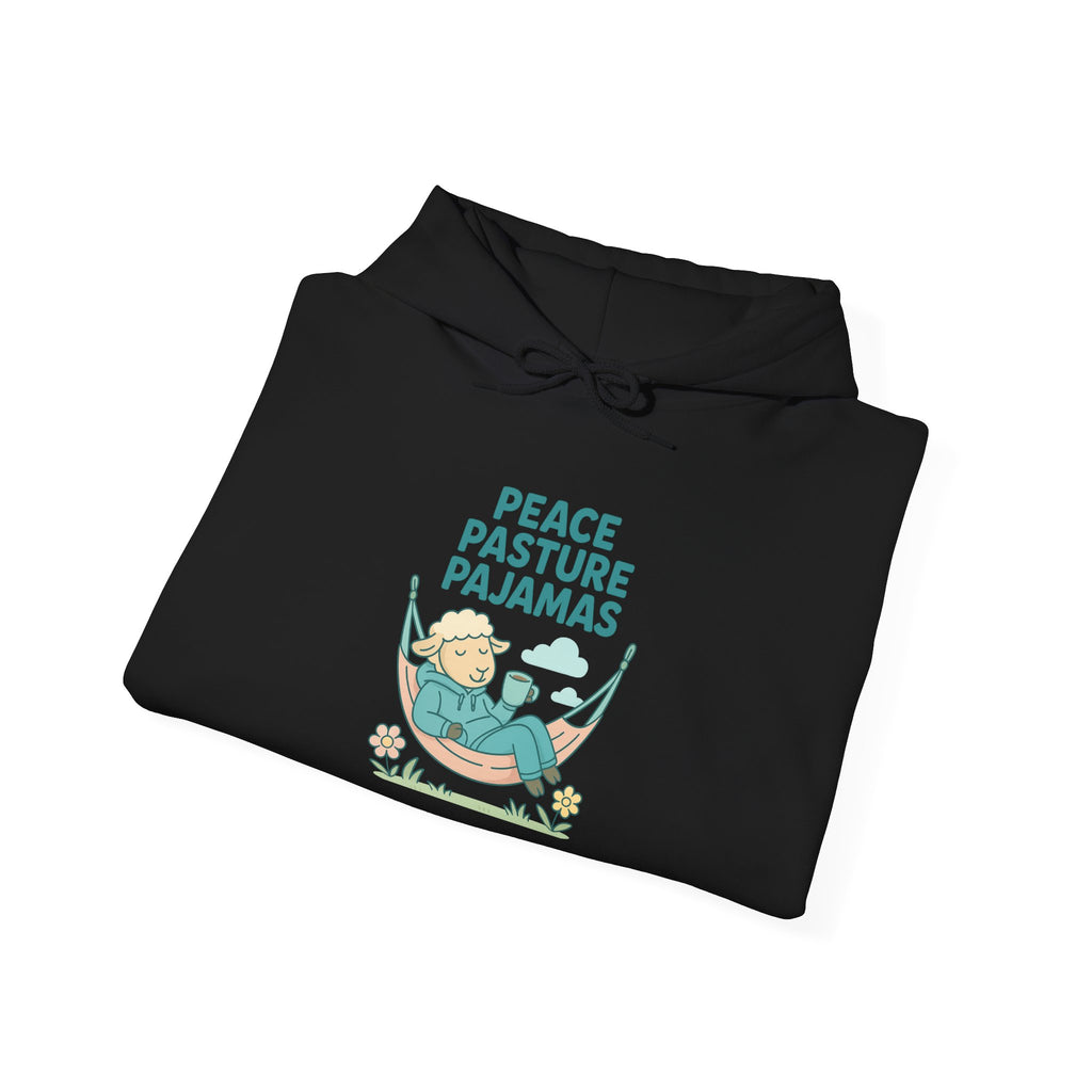 Peace Pasture Pajamas (Male Sheep) – Graphic Hoodie