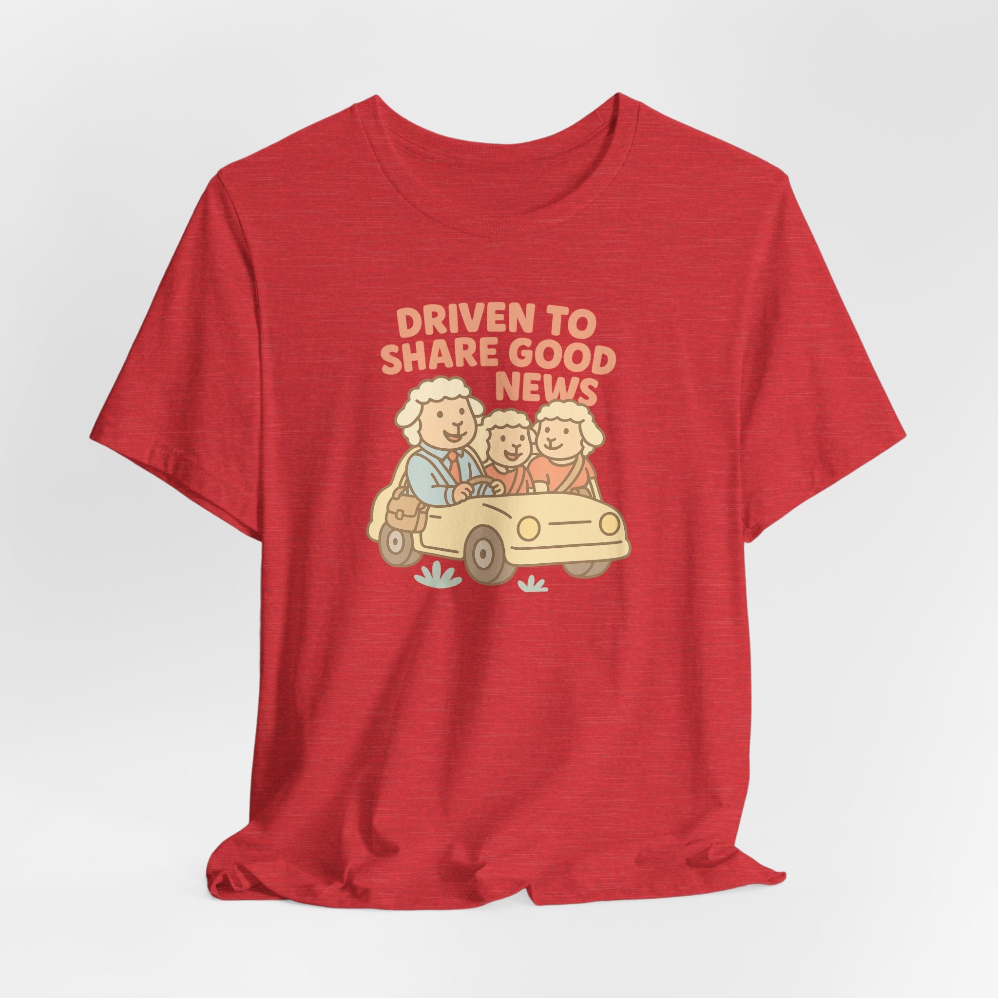 Driven to Share Good News (A Couple and a Friend) – Graphic T-Shirt