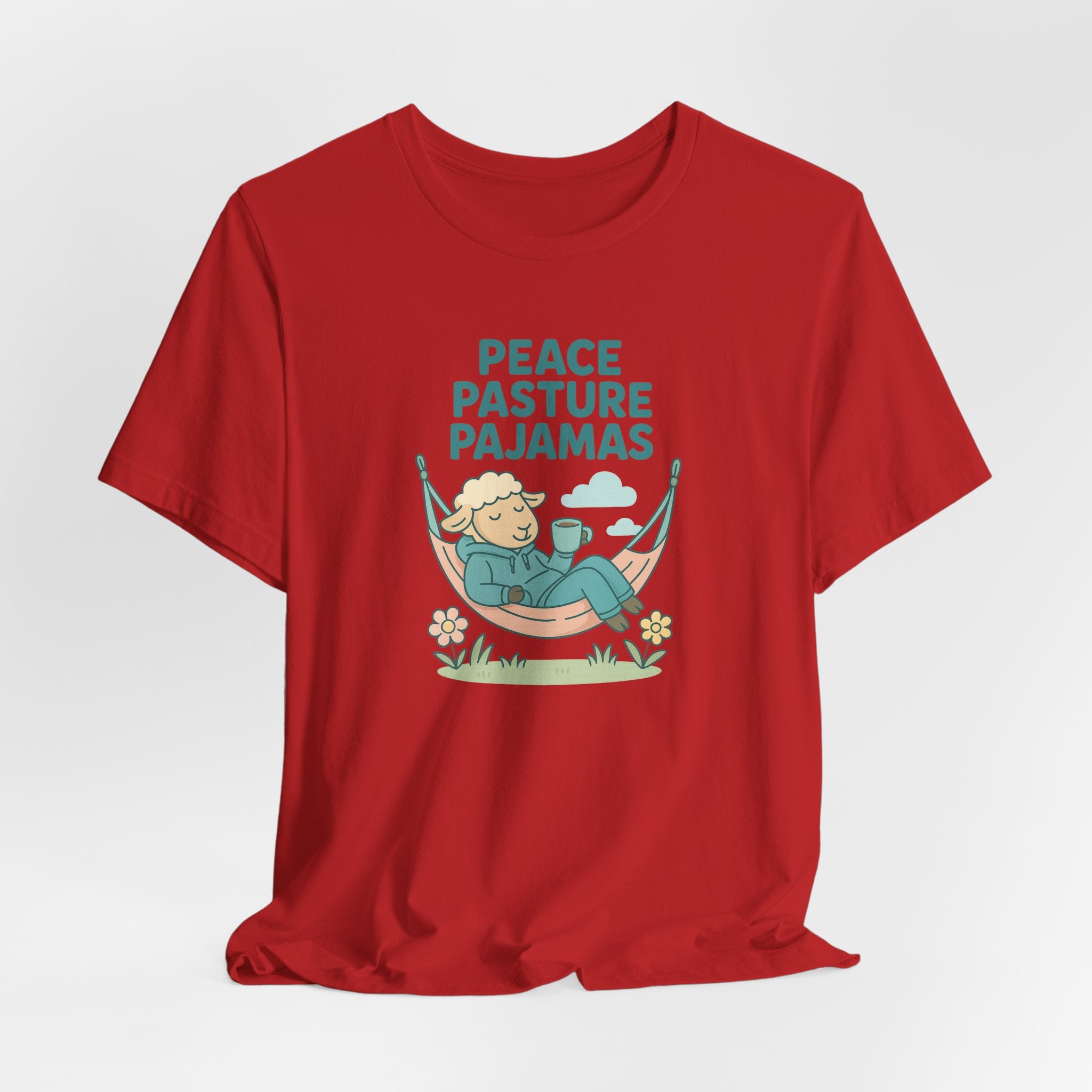 Peace Pasture Pajamas (Male Sheep) – Graphic T-Shirt