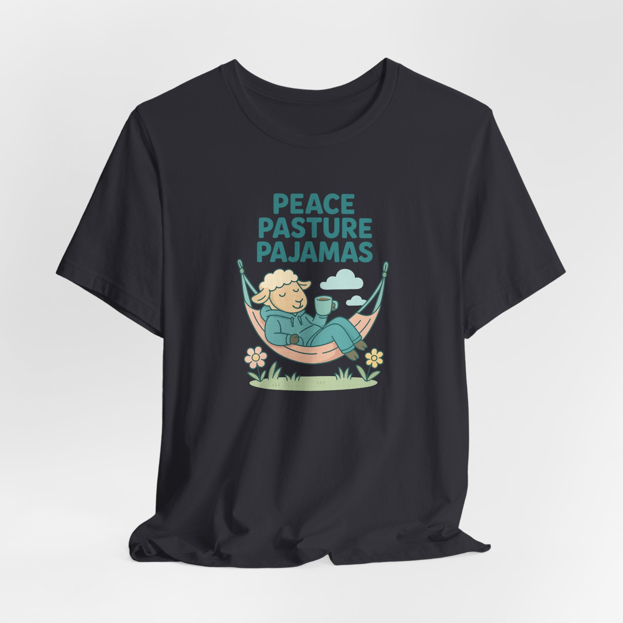 Peace Pasture Pajamas (Male Sheep) – Graphic T-Shirt