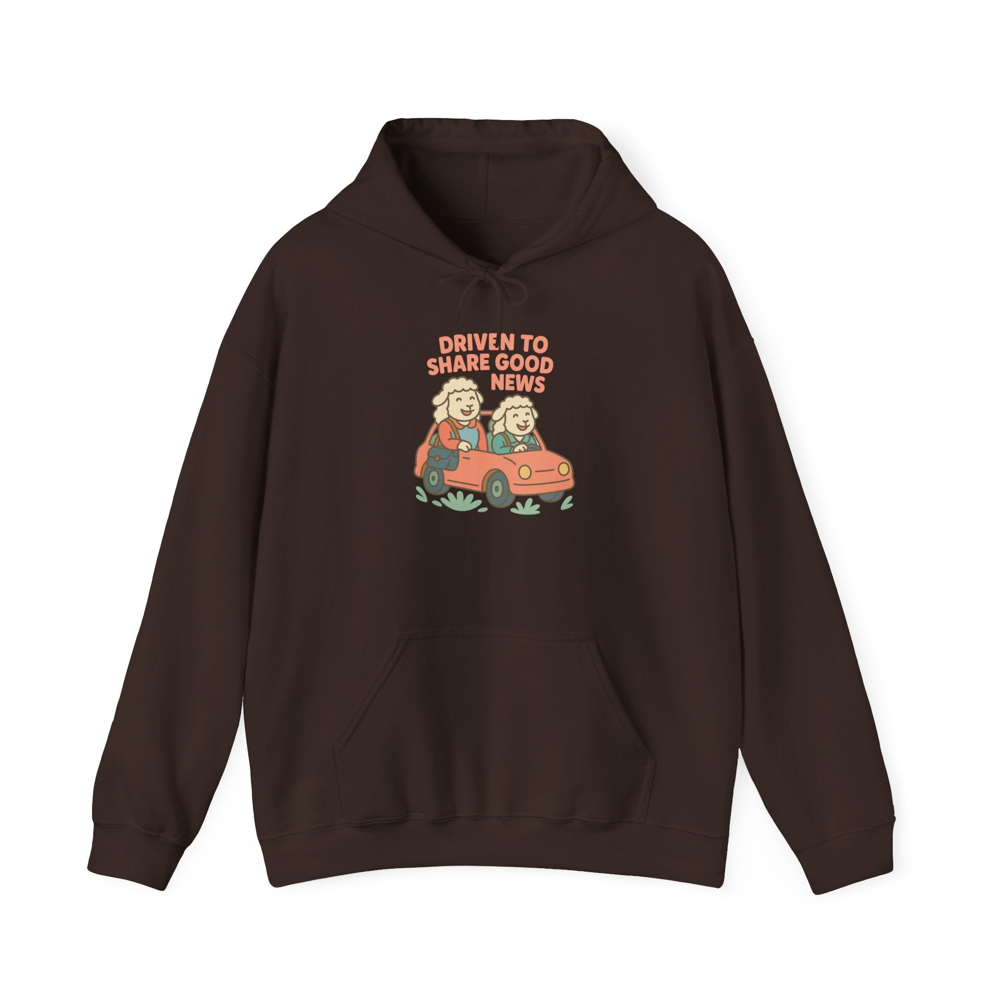 Driven to Share Good News (Two Female Sheep) – Graphic Hoodie
