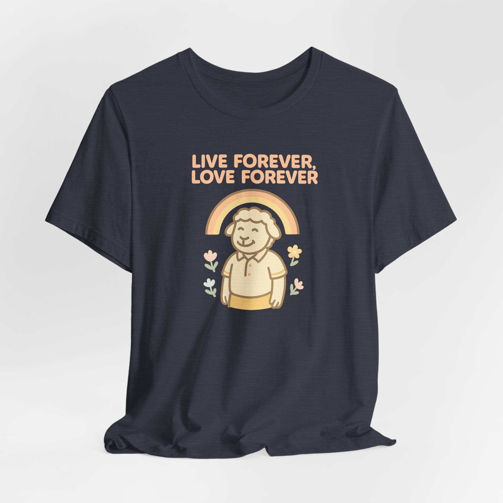 Live Forever Love Forever (Male Sheep) – Graphic T-Shirt
