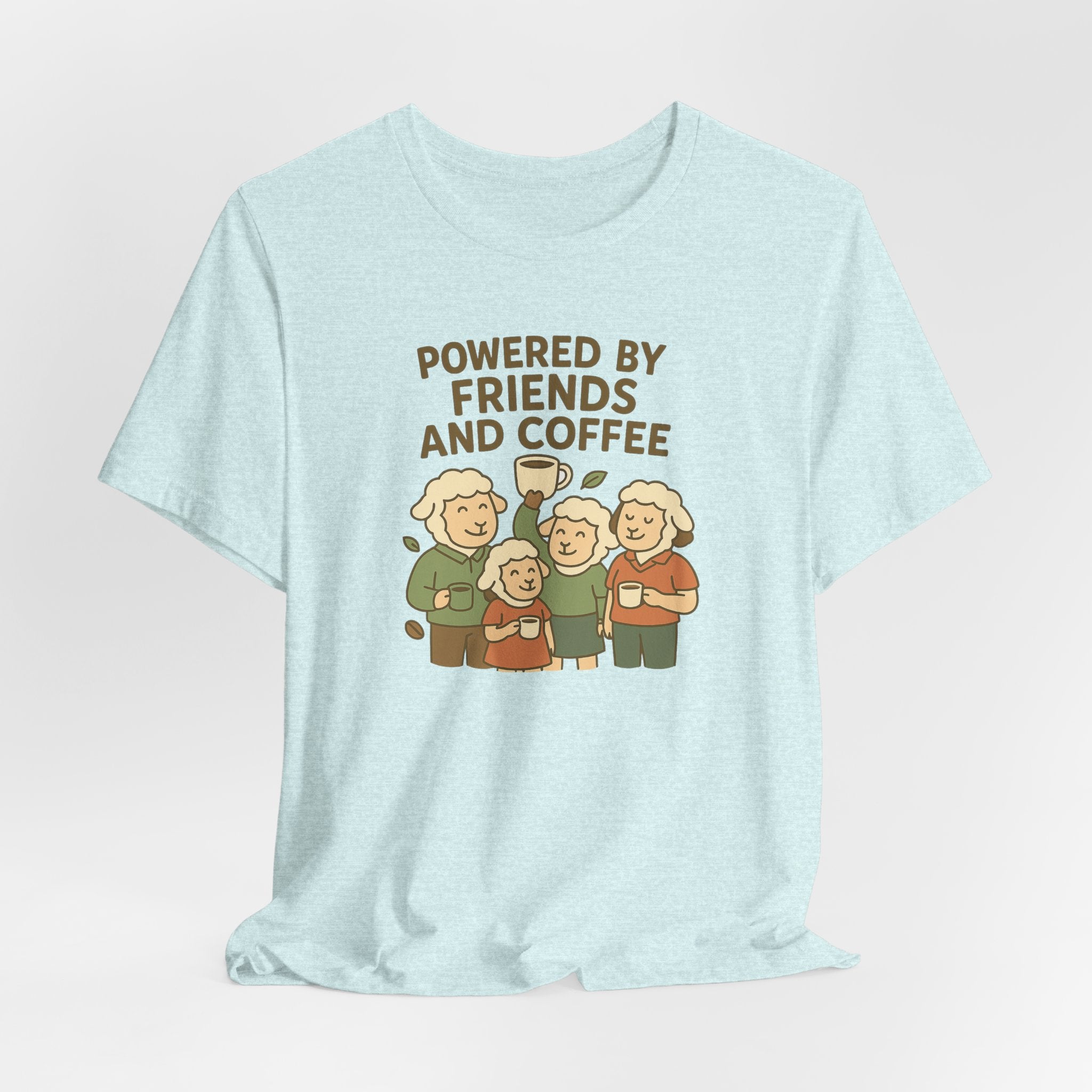 Powered by Friends and Coffee – Graphic T-Shirt