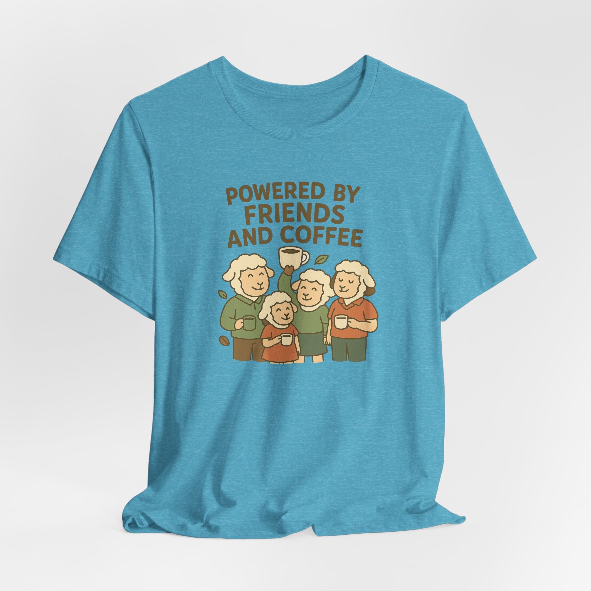 Powered by Friends and Coffee – Graphic T-Shirt