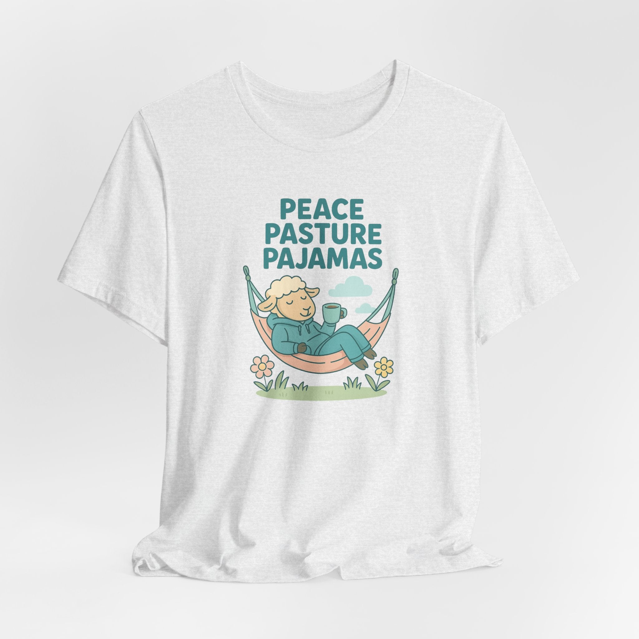 Peace Pasture Pajamas (Male Sheep) – Graphic T-Shirt