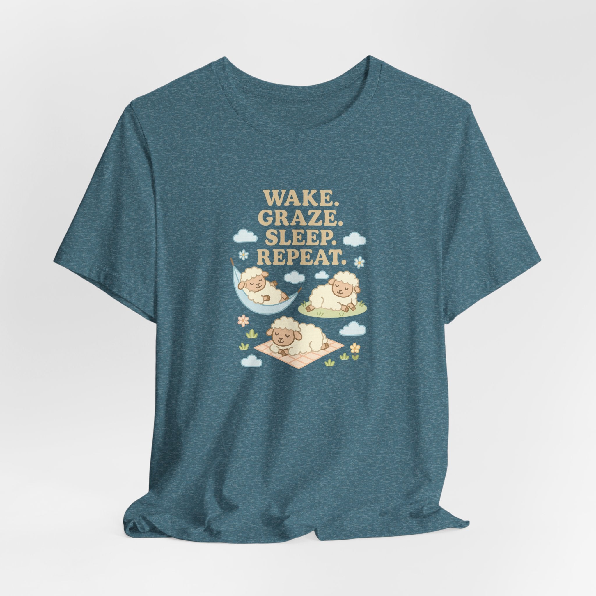 Wake. Graze. Sleep. Repeat. – Graphic T-Shirt