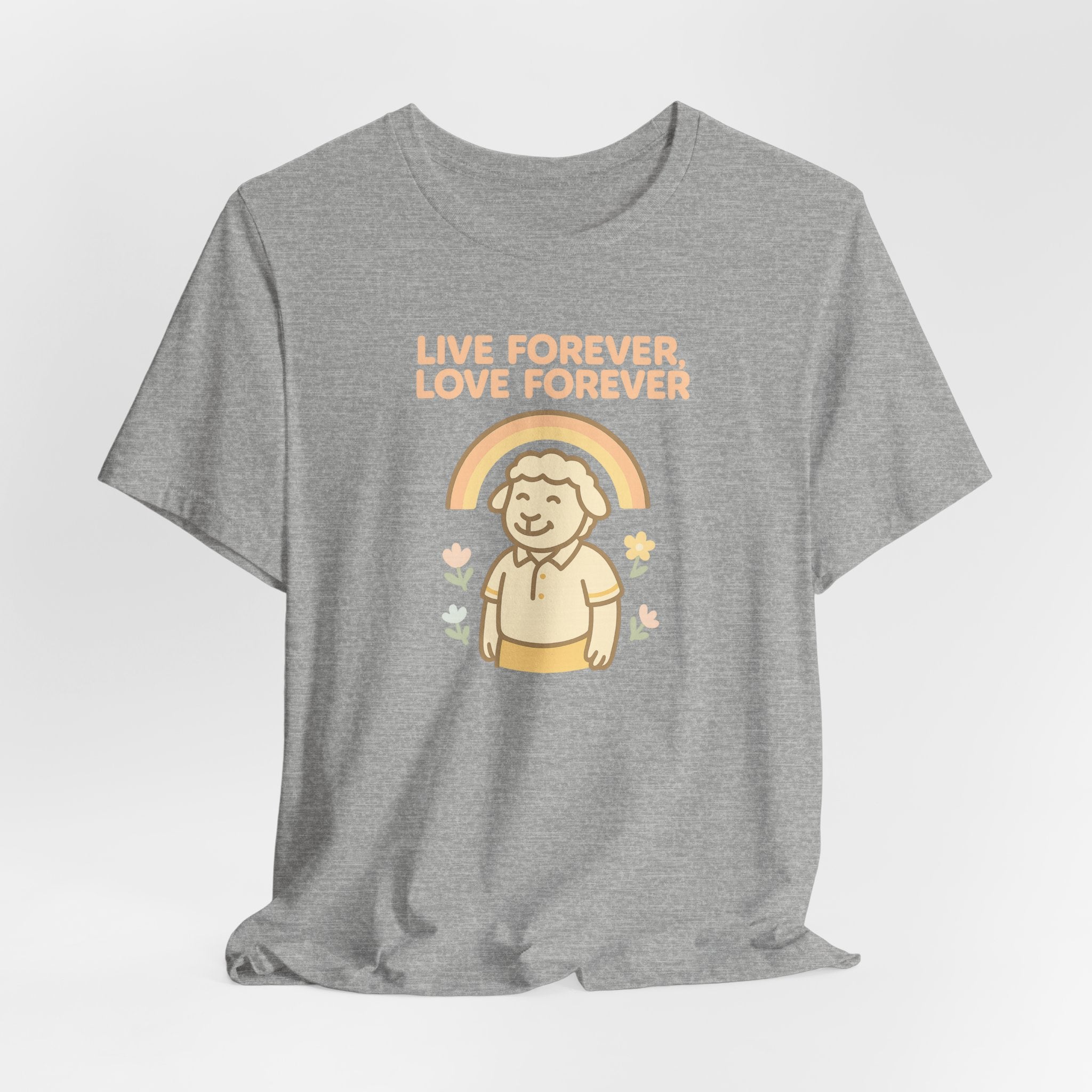 Live Forever Love Forever (Male Sheep) – Graphic T-Shirt
