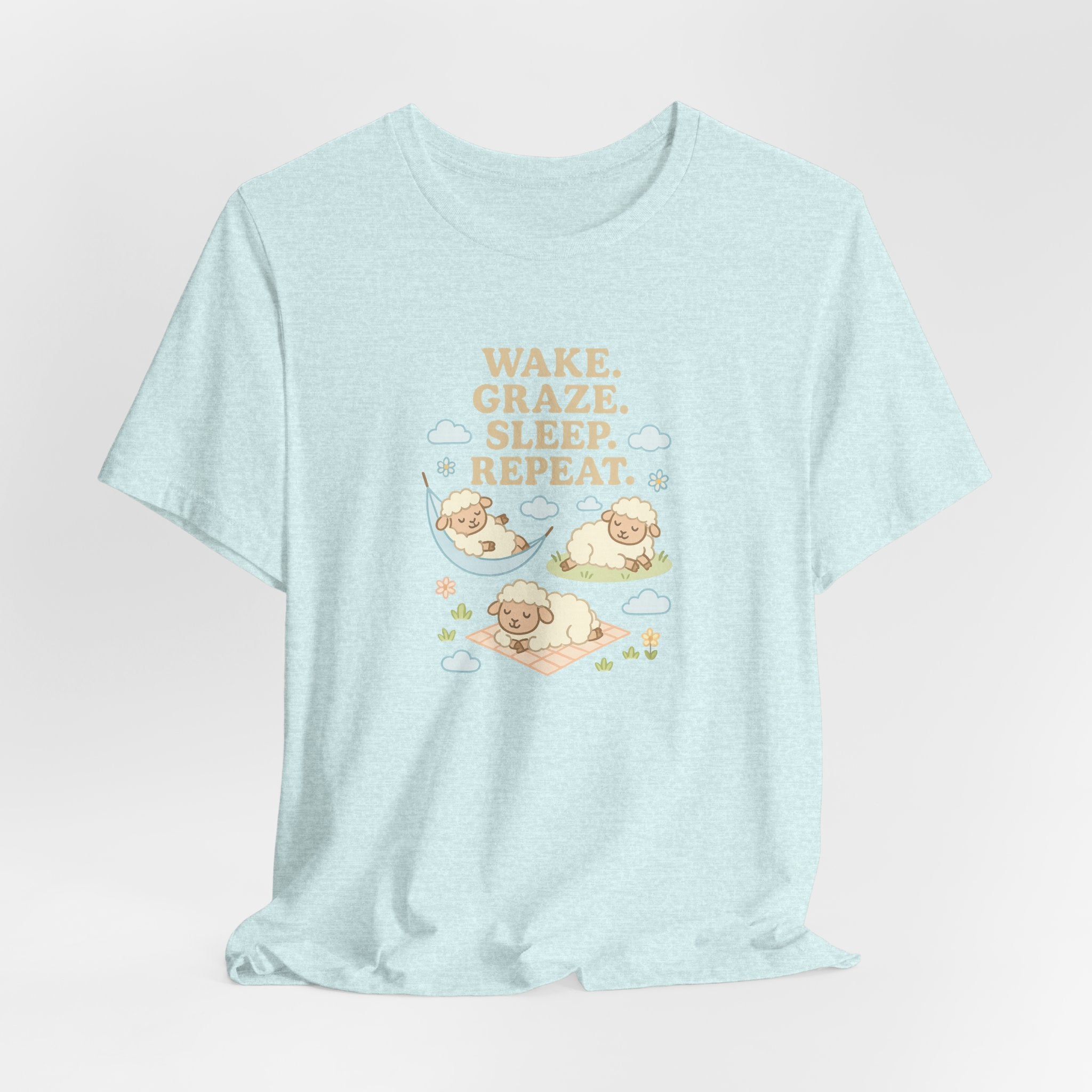 Wake. Graze. Sleep. Repeat. – Graphic T-Shirt