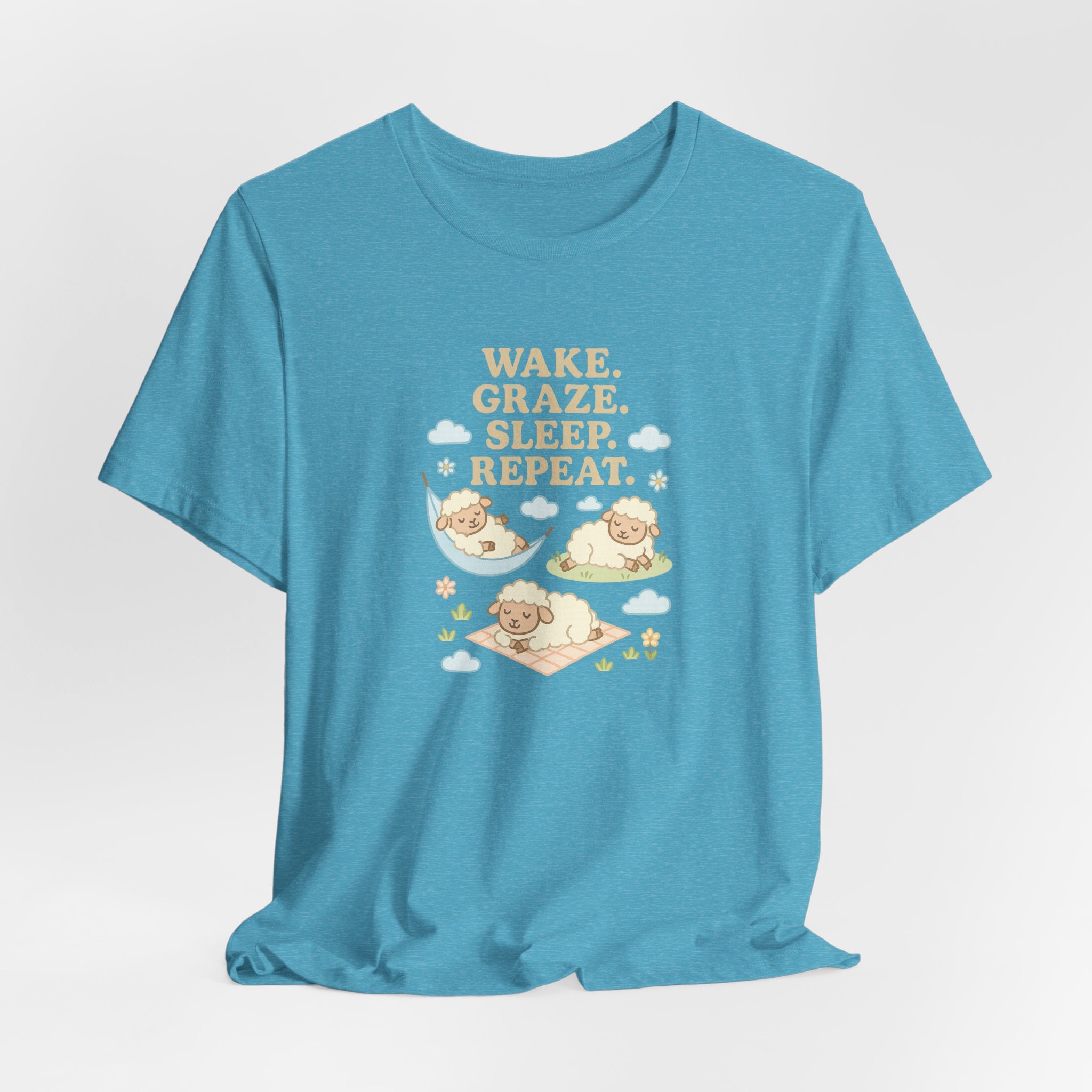 Wake. Graze. Sleep. Repeat. – Graphic T-Shirt
