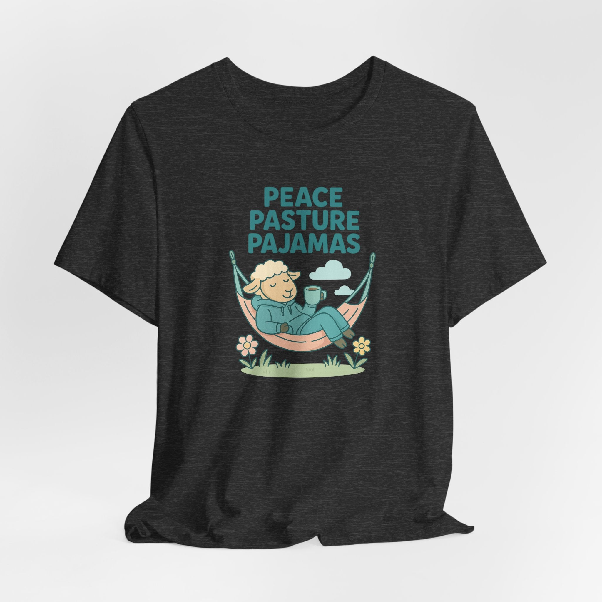 Peace Pasture Pajamas (Male Sheep) – Graphic T-Shirt