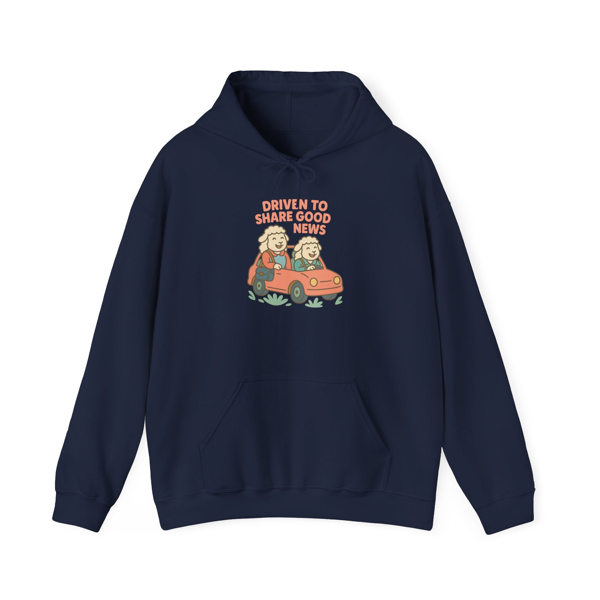 Driven to Share Good News (Two Female Sheep) – Graphic Hoodie