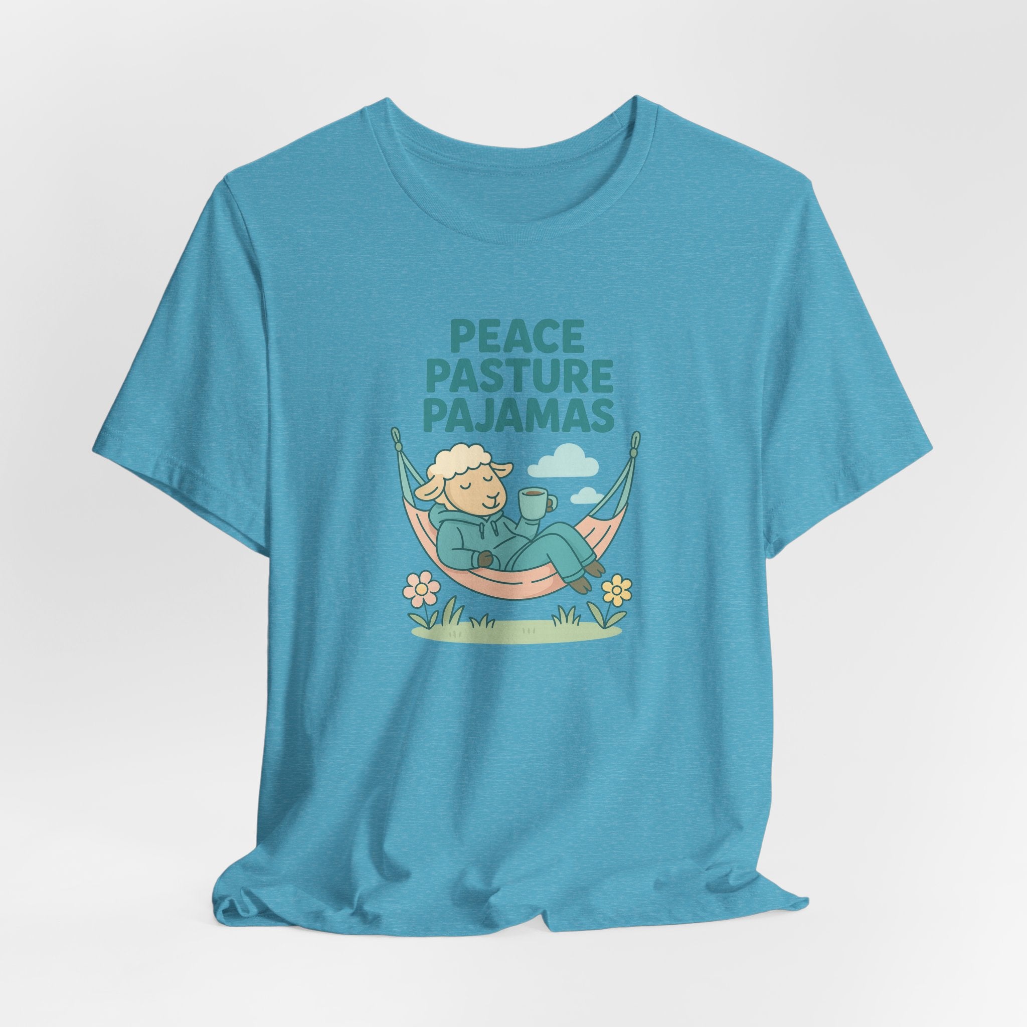 Peace Pasture Pajamas (Male Sheep) – Graphic T-Shirt