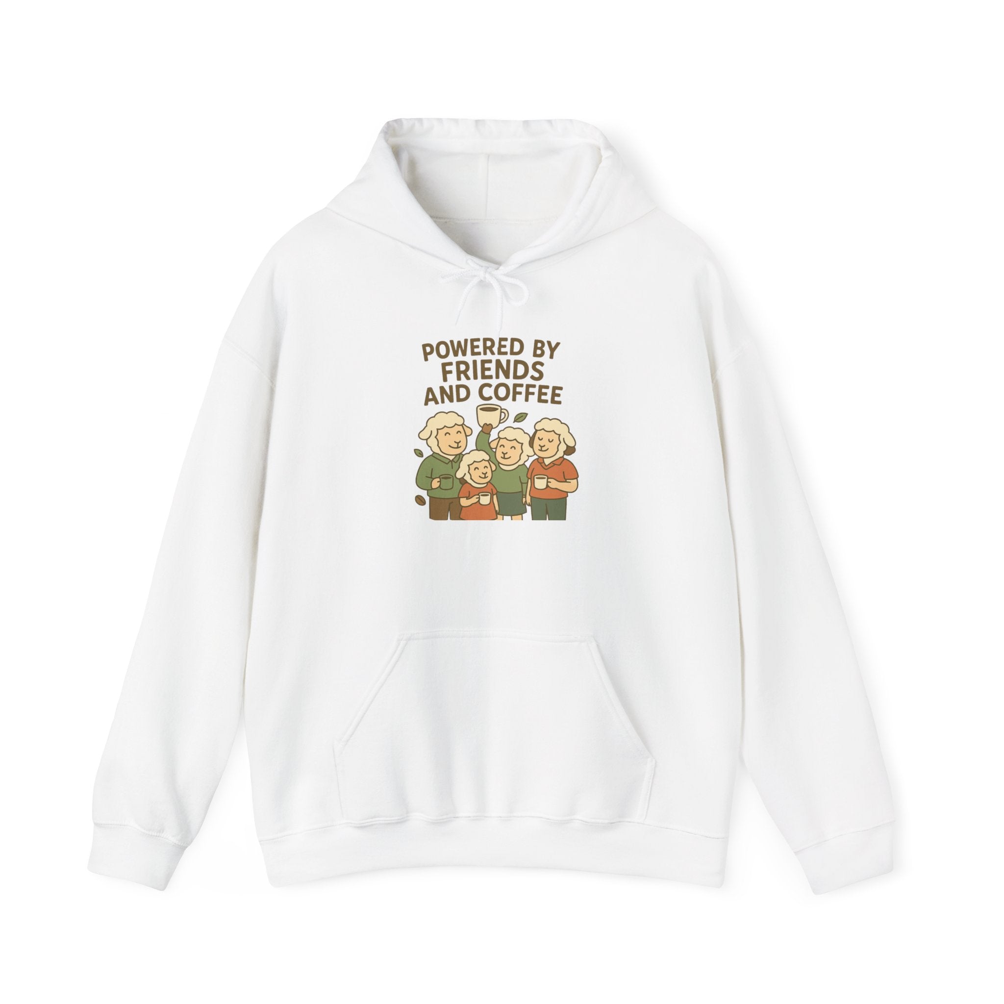 Powered by Friends and Coffee – Graphic Hoodie