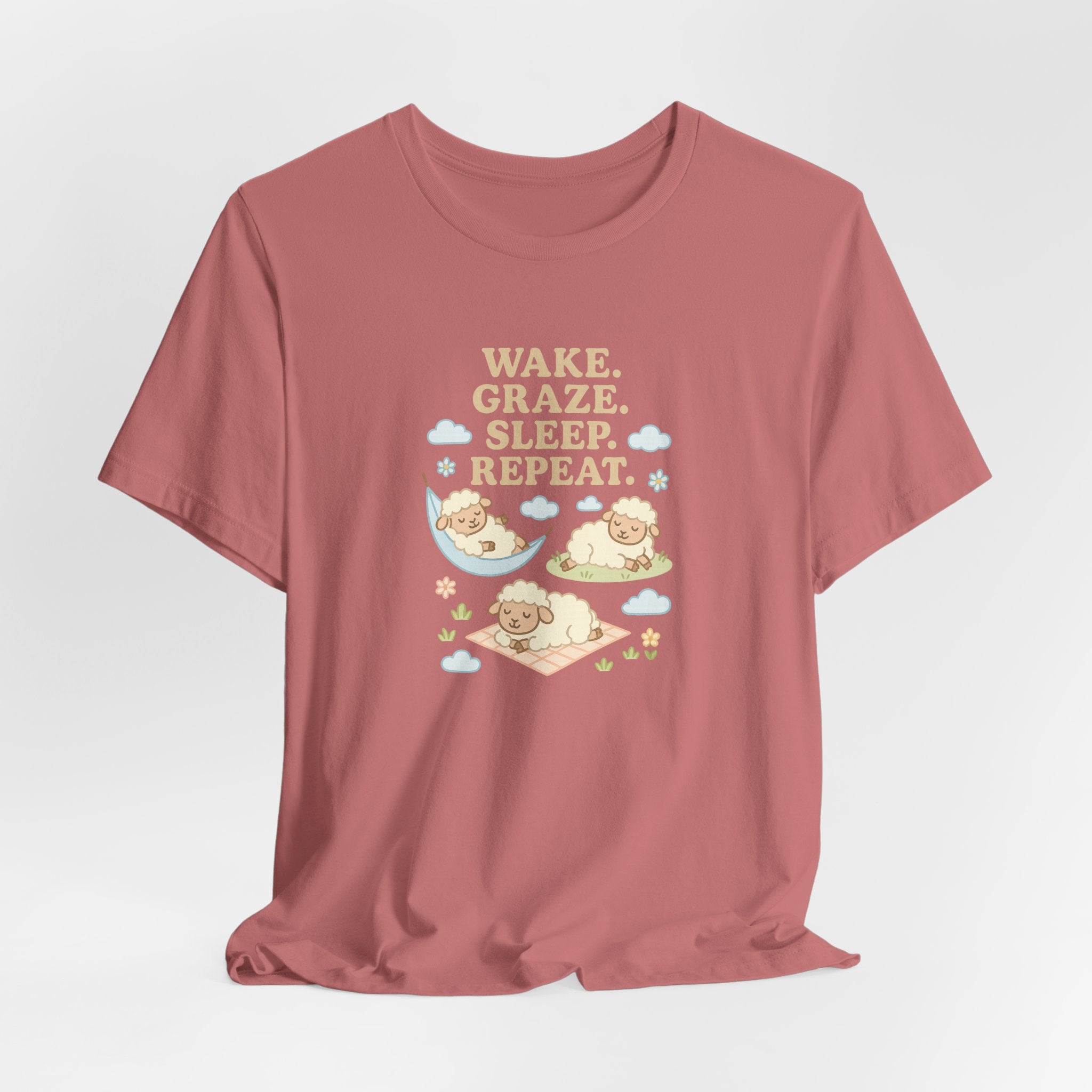 Wake. Graze. Sleep. Repeat. – Graphic T-Shirt
